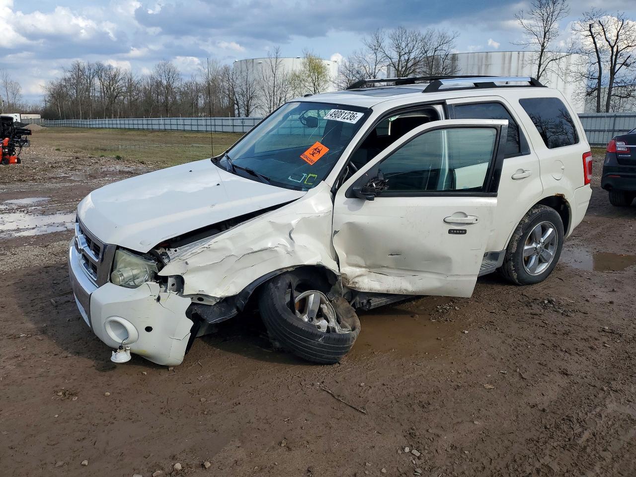 2011 Ford Escape Limited White vin: 1FMCU9EG5BKB69932