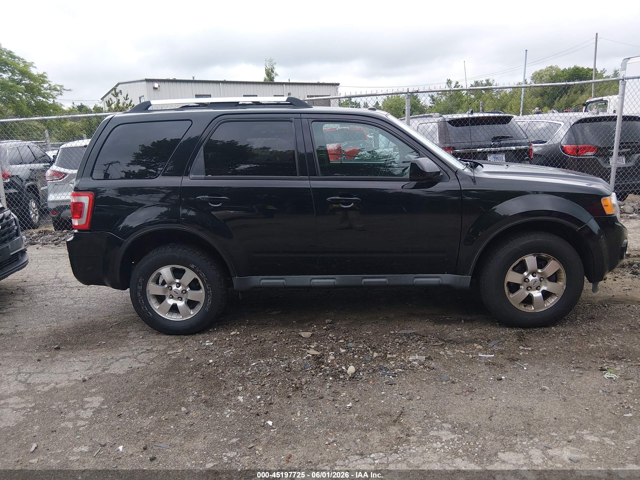 2012 Ford Escape Limited Black vin: 1FMCU9EG5CKB98476
