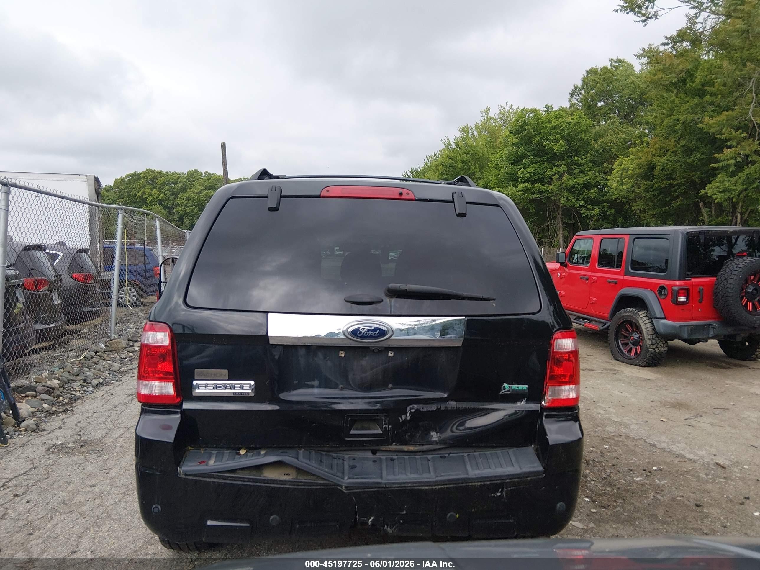 2012 Ford Escape Limited Black vin: 1FMCU9EG5CKB98476