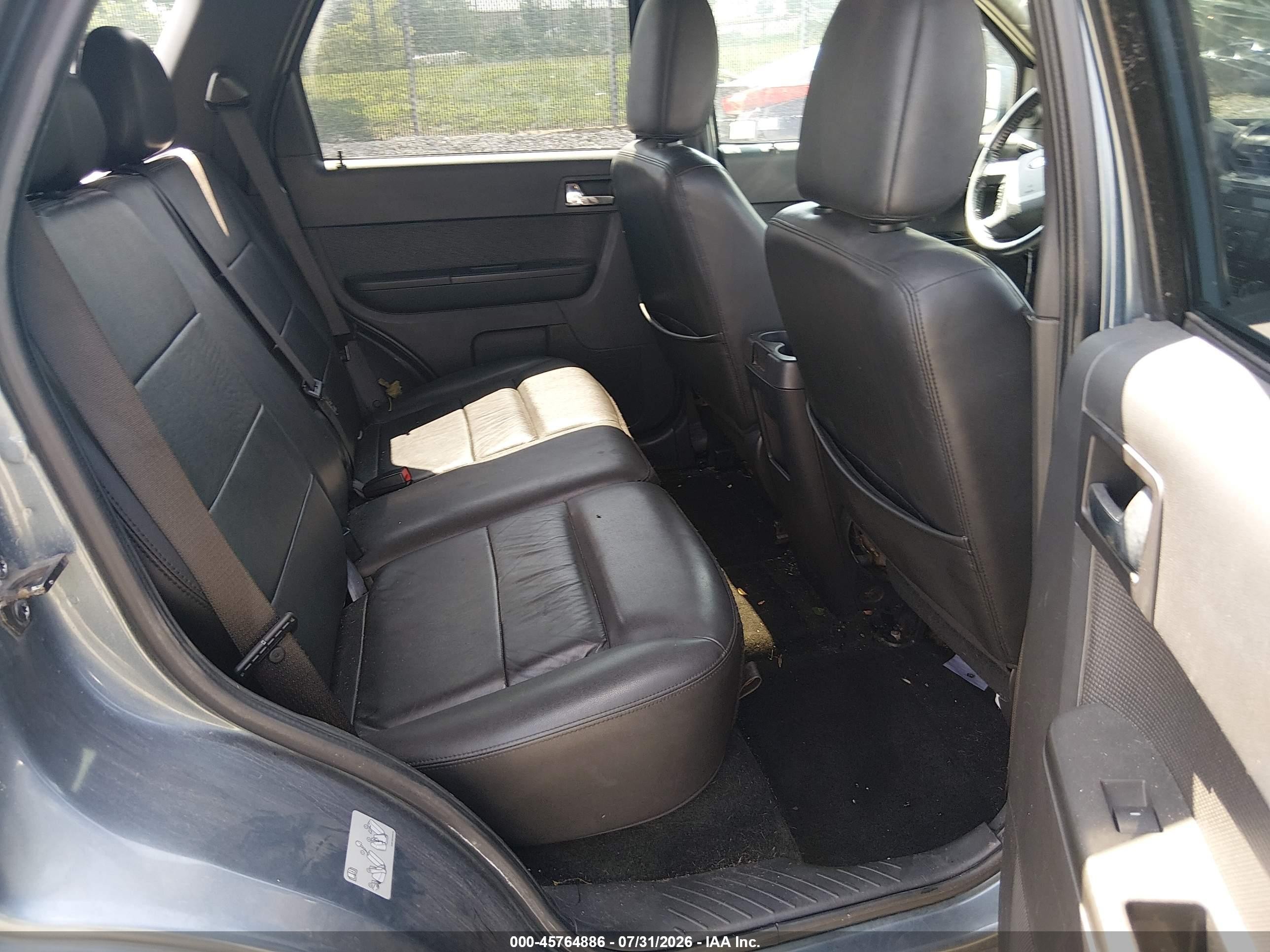 2012 Ford Escape Limited Black vin: 1FMCU9EG5CKC74262