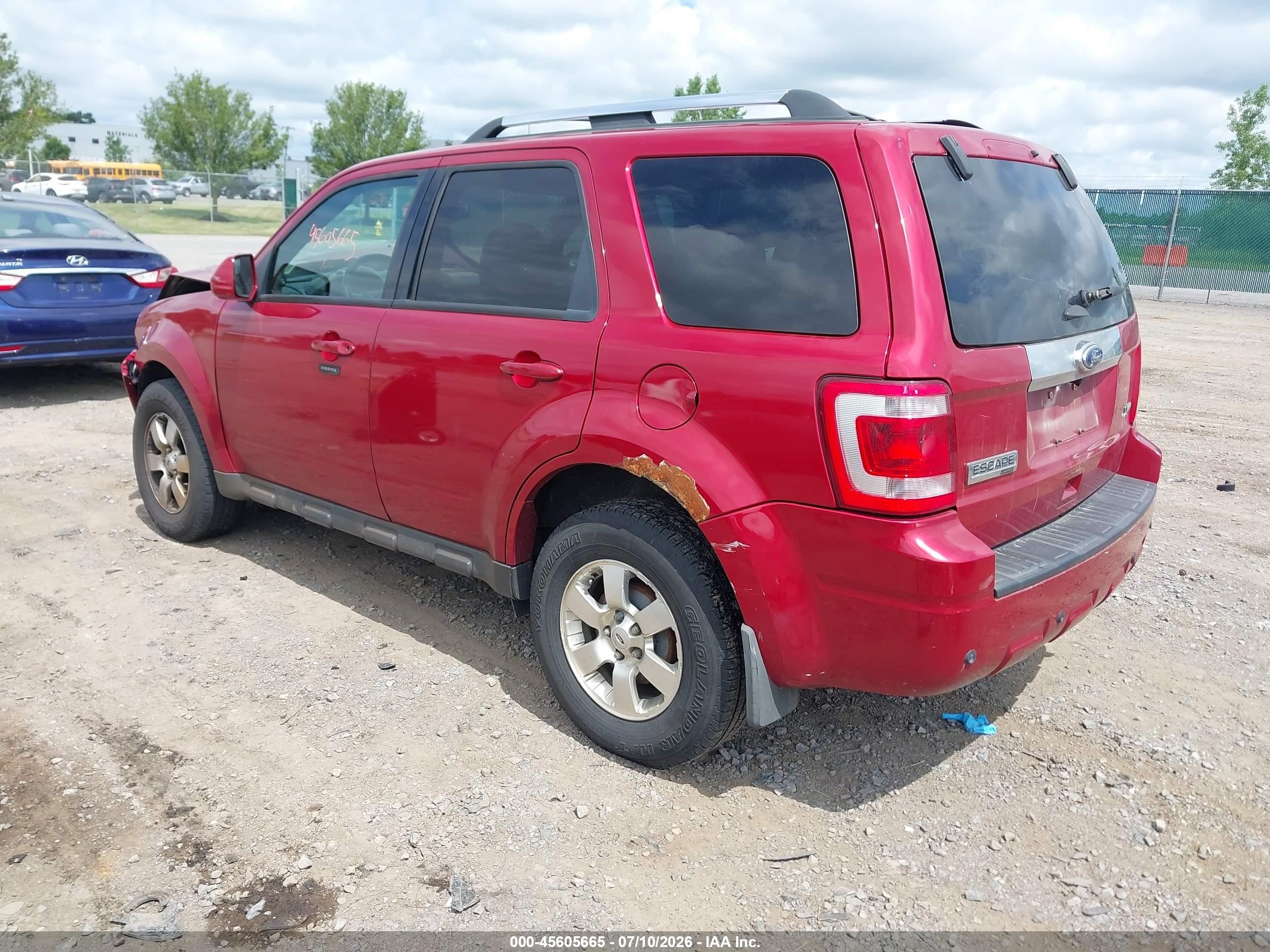 2012 Ford Escape Limited Red vin: 1FMCU9EG6CKB10549