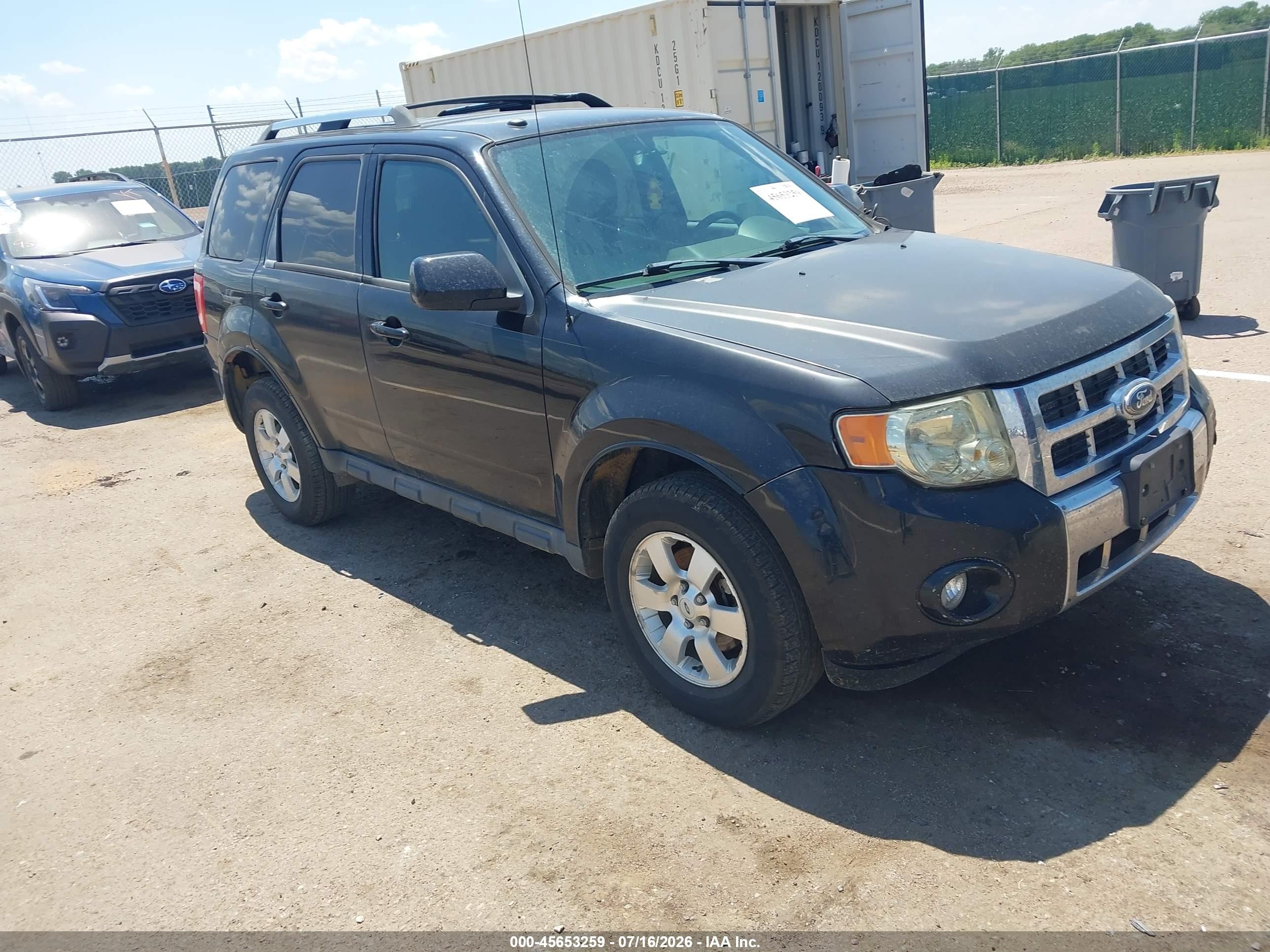 2012 Ford Escape Limited Black vin: 1FMCU9EG7CKA85712