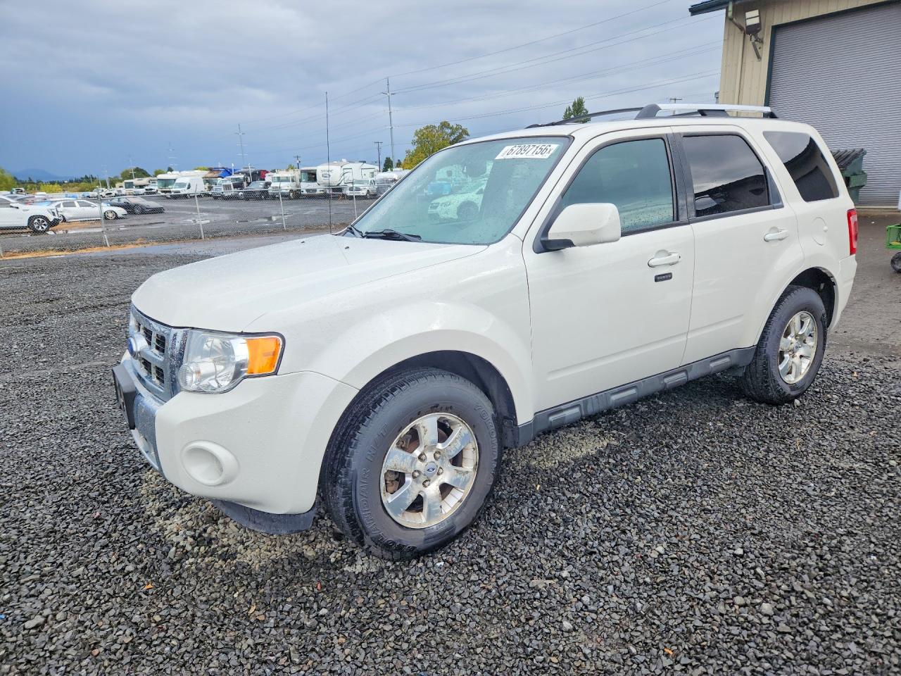 2012 Ford Escape Limited White vin: 1FMCU9EG7CKB67021