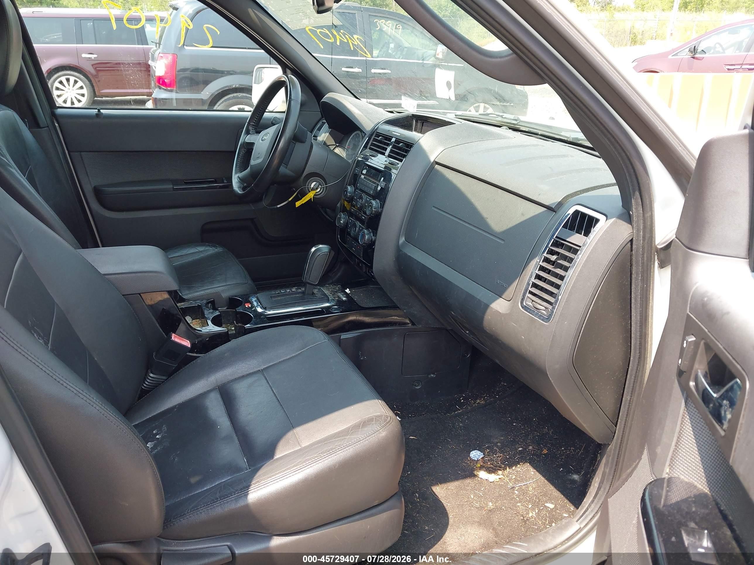 2012 Ford Escape Limited White vin: 1FMCU9EG7CKB70310