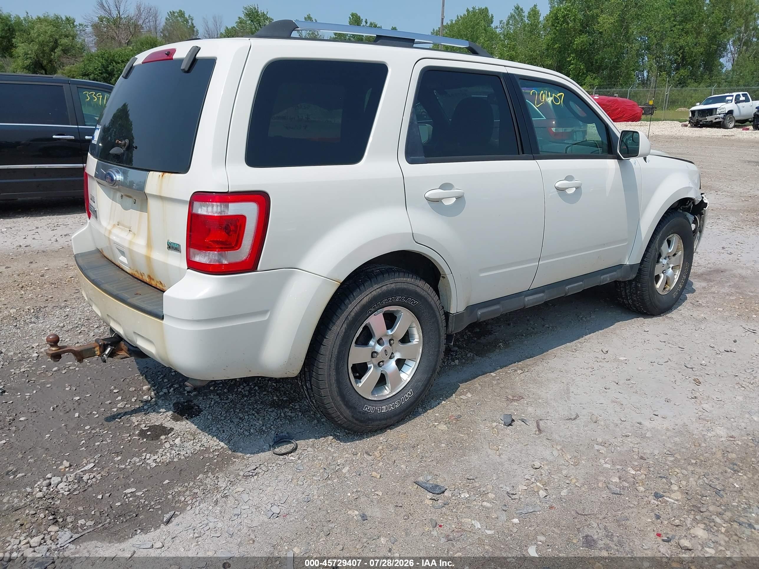 2012 Ford Escape Limited White vin: 1FMCU9EG7CKB70310