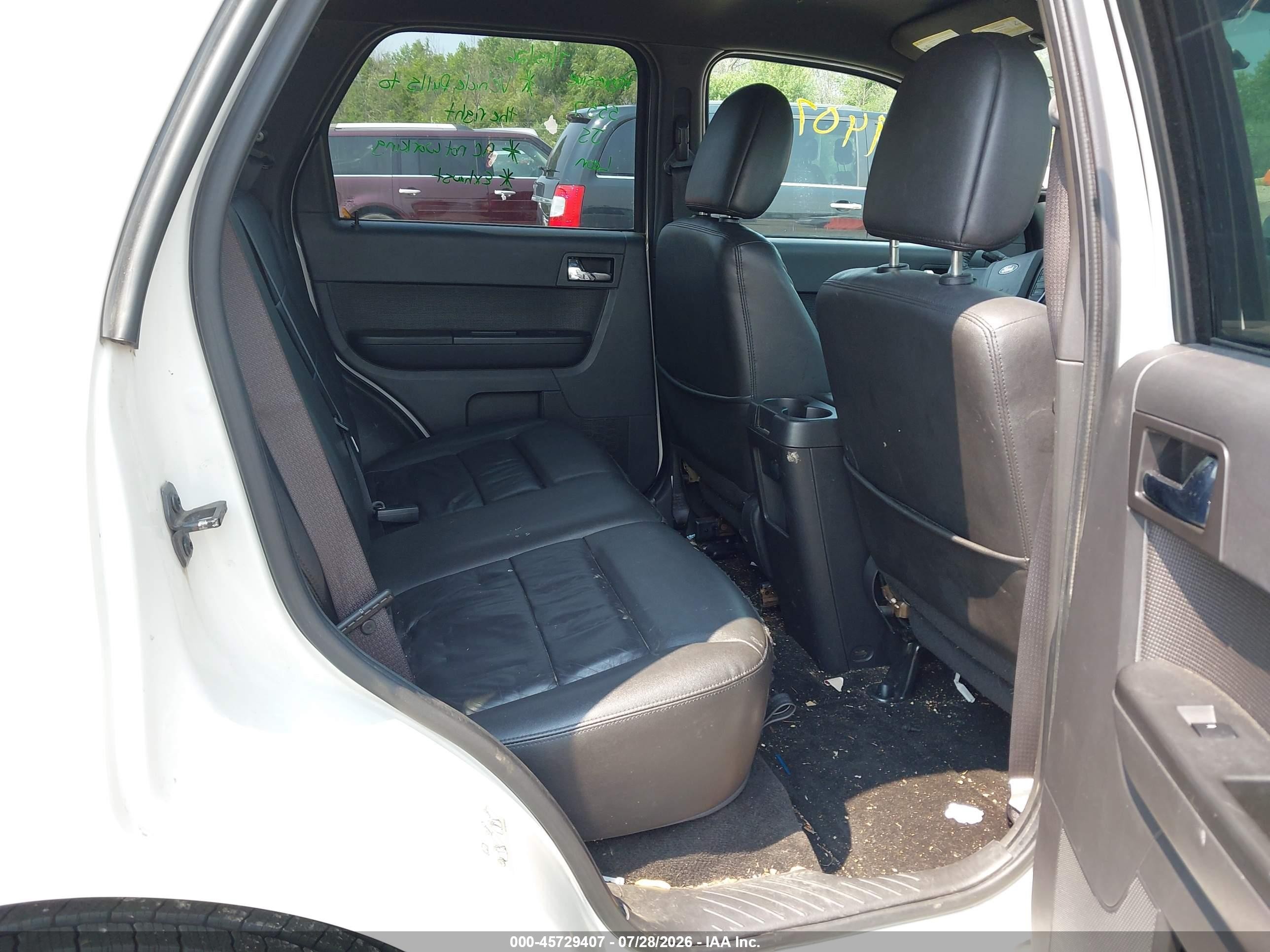 2012 Ford Escape Limited White vin: 1FMCU9EG7CKB70310