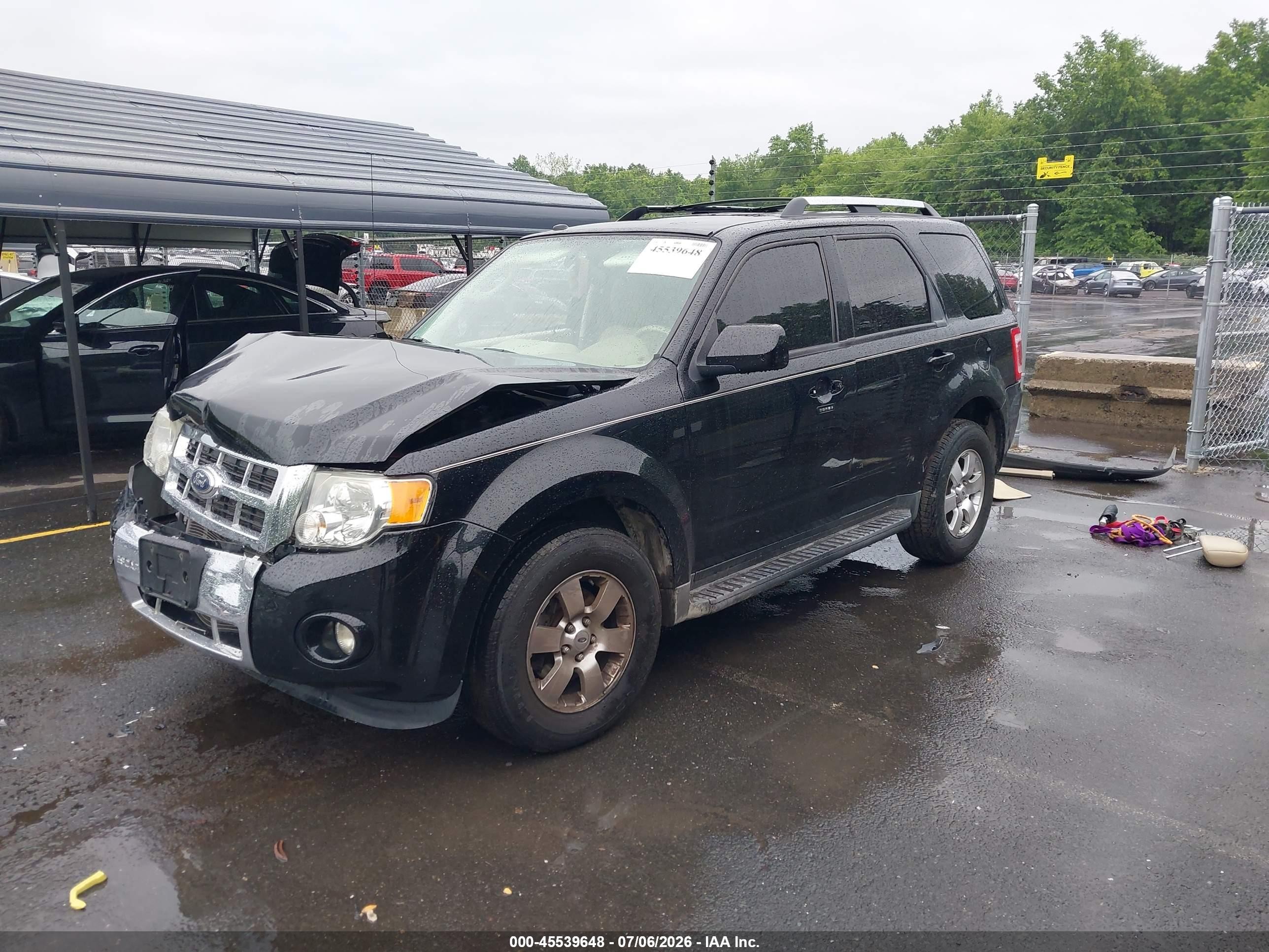2012 Ford Escape Limited Black vin: 1FMCU9EG7CKC23202