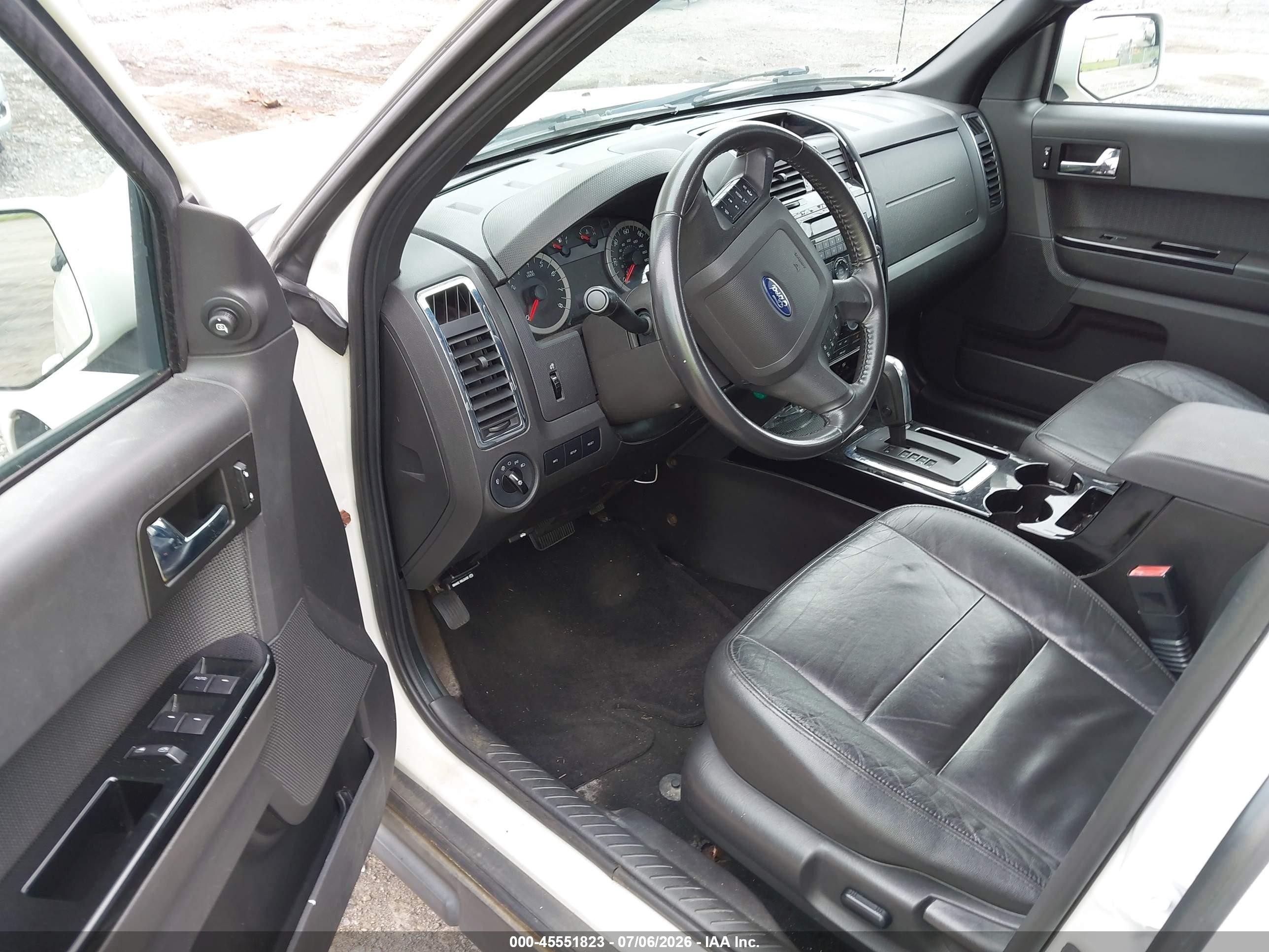 2012 Ford Escape Limited White vin: 1FMCU9EG7CKC24513