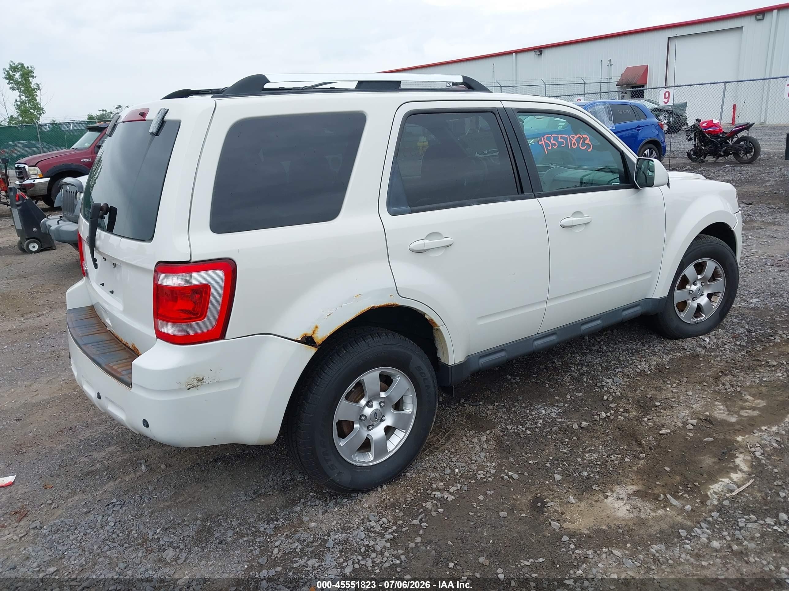 2012 Ford Escape Limited White vin: 1FMCU9EG7CKC24513