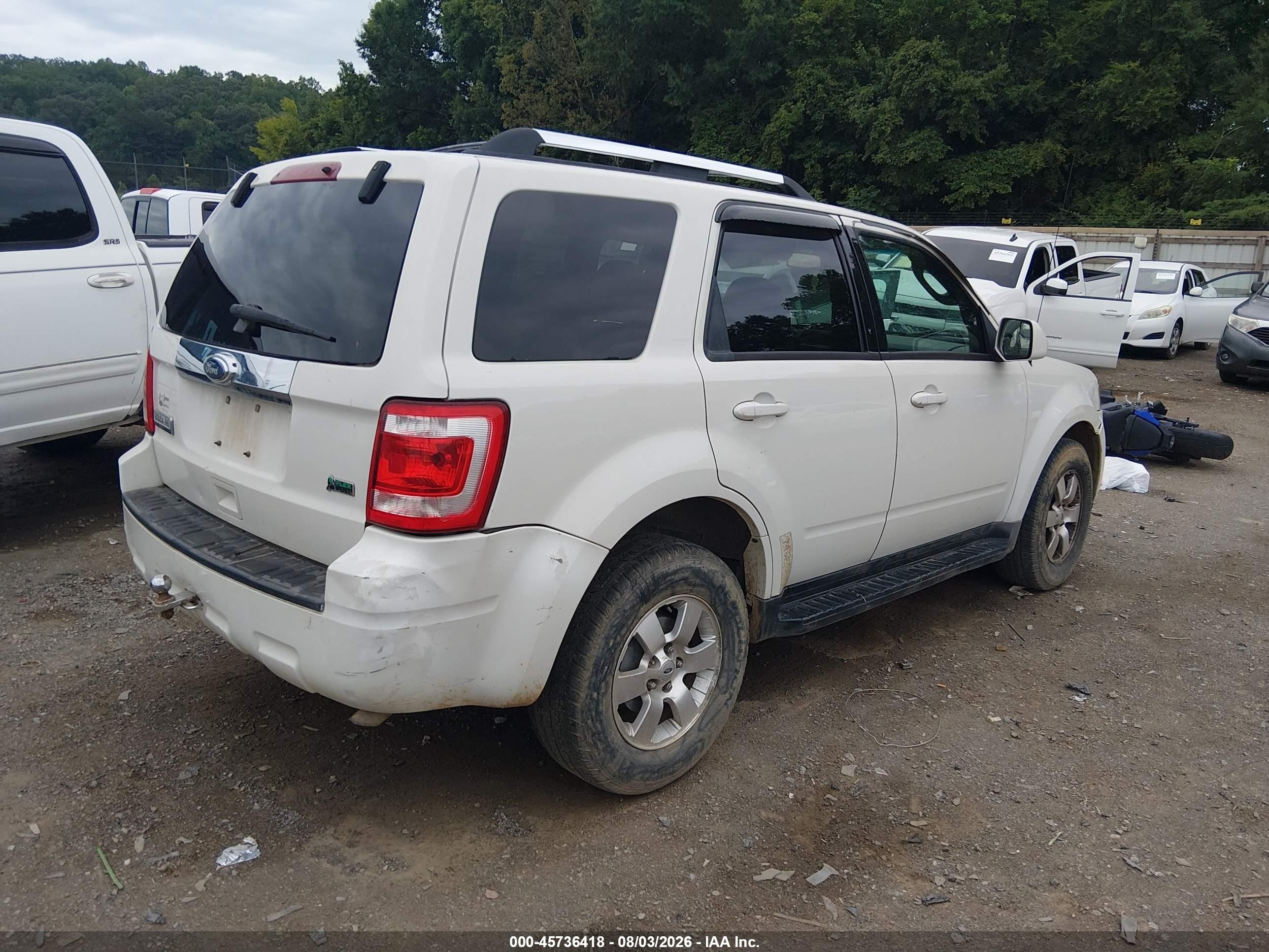 2010 Ford Escape Limited White vin: 1FMCU9EG8AKC91294