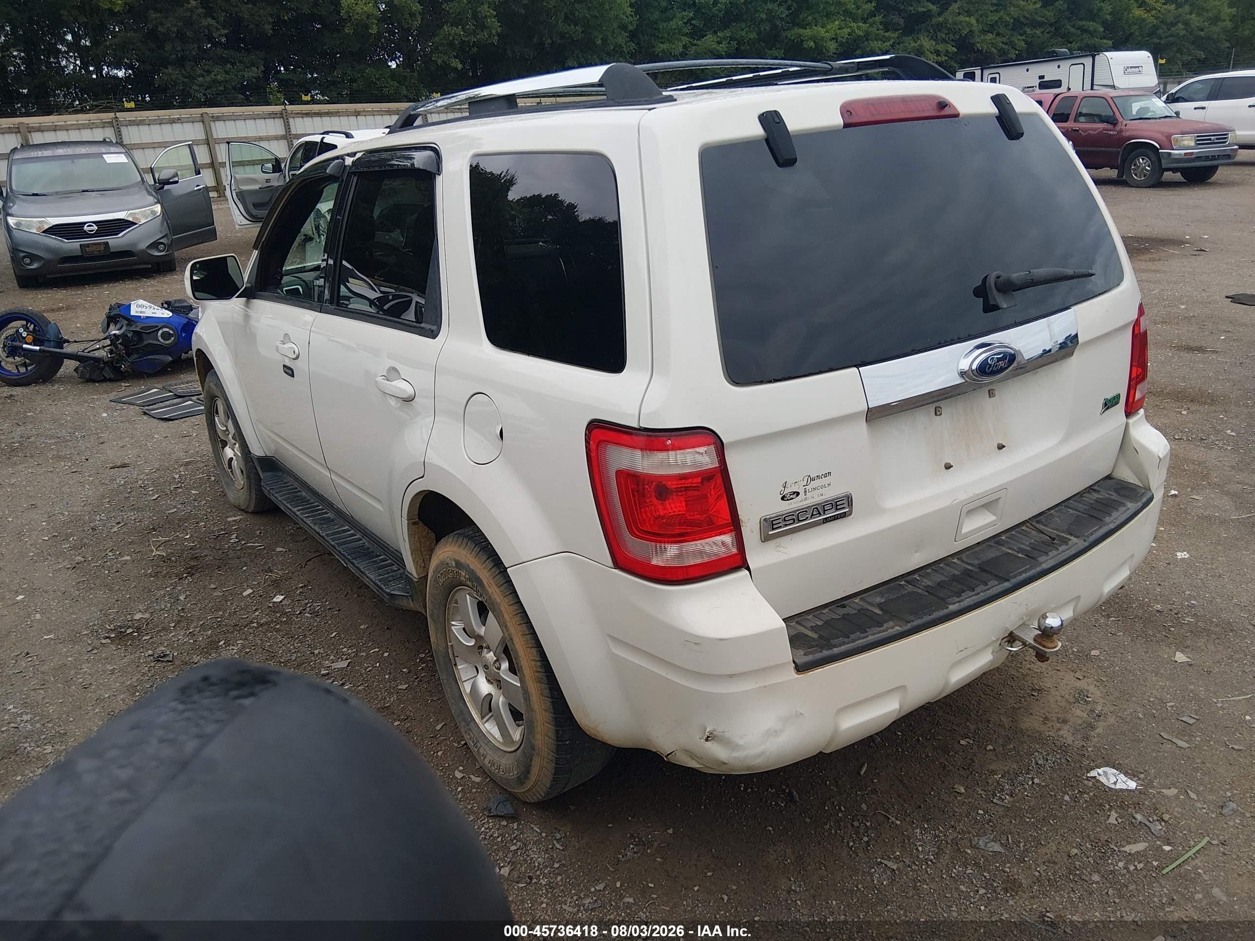 2010 Ford Escape Limited White vin: 1FMCU9EG8AKC91294