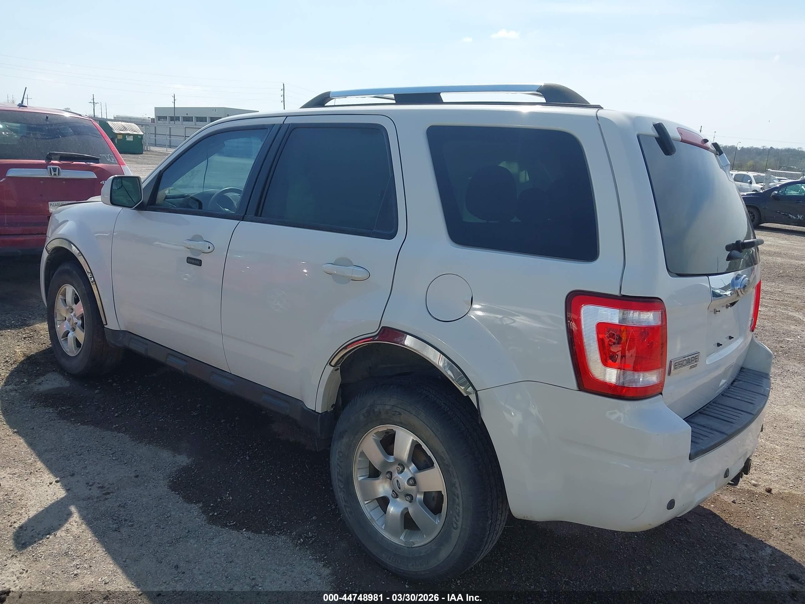 2012 Ford Escape Limited White vin: 1FMCU9EG8CKB52317