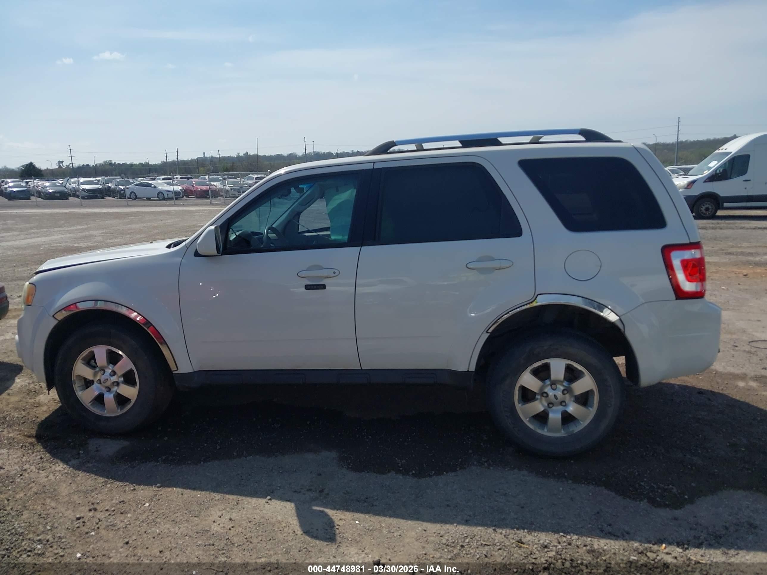 2012 Ford Escape Limited White vin: 1FMCU9EG8CKB52317