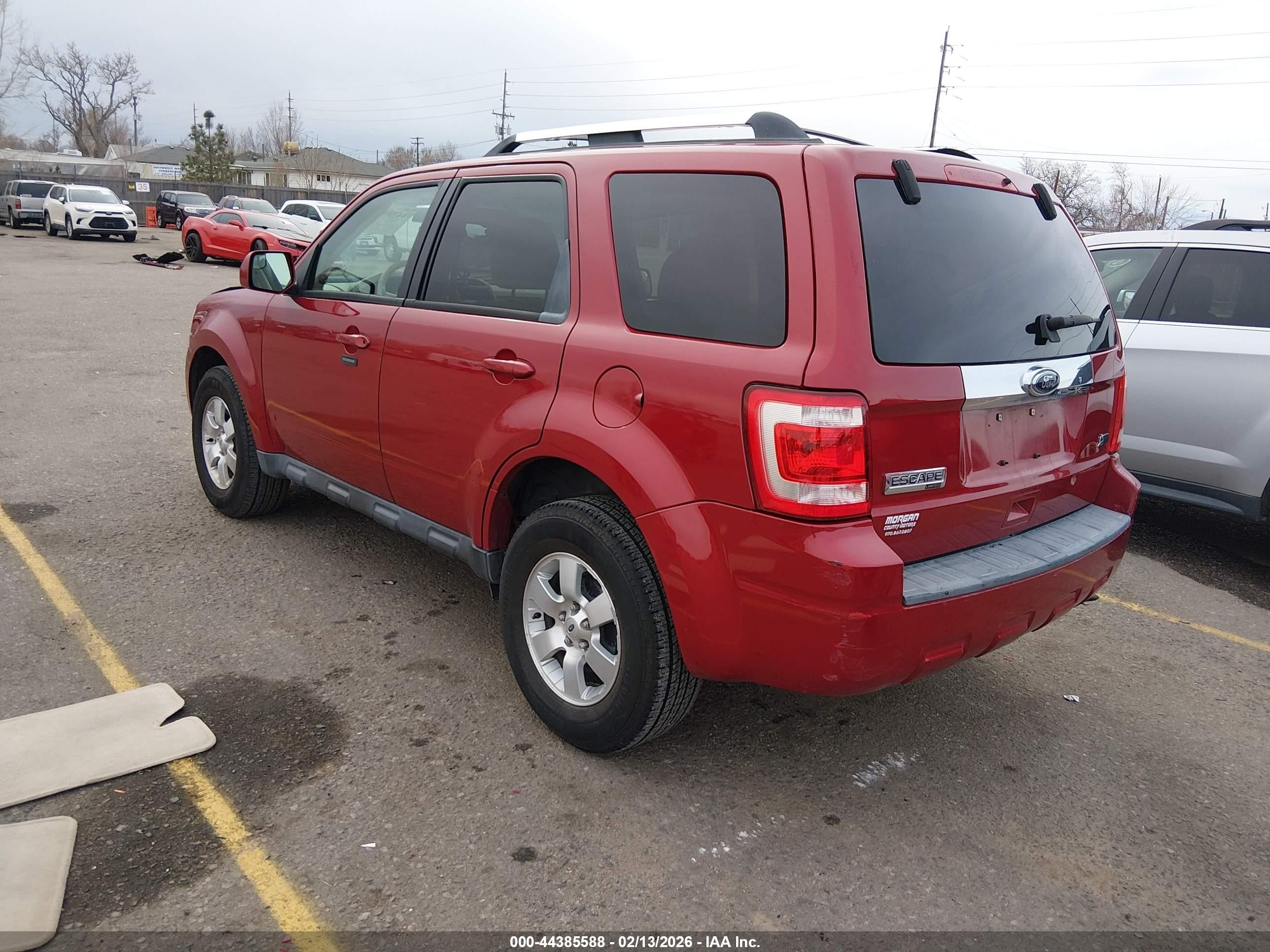 2010 Ford Escape Limited Red vin: 1FMCU9EG9AKC26048