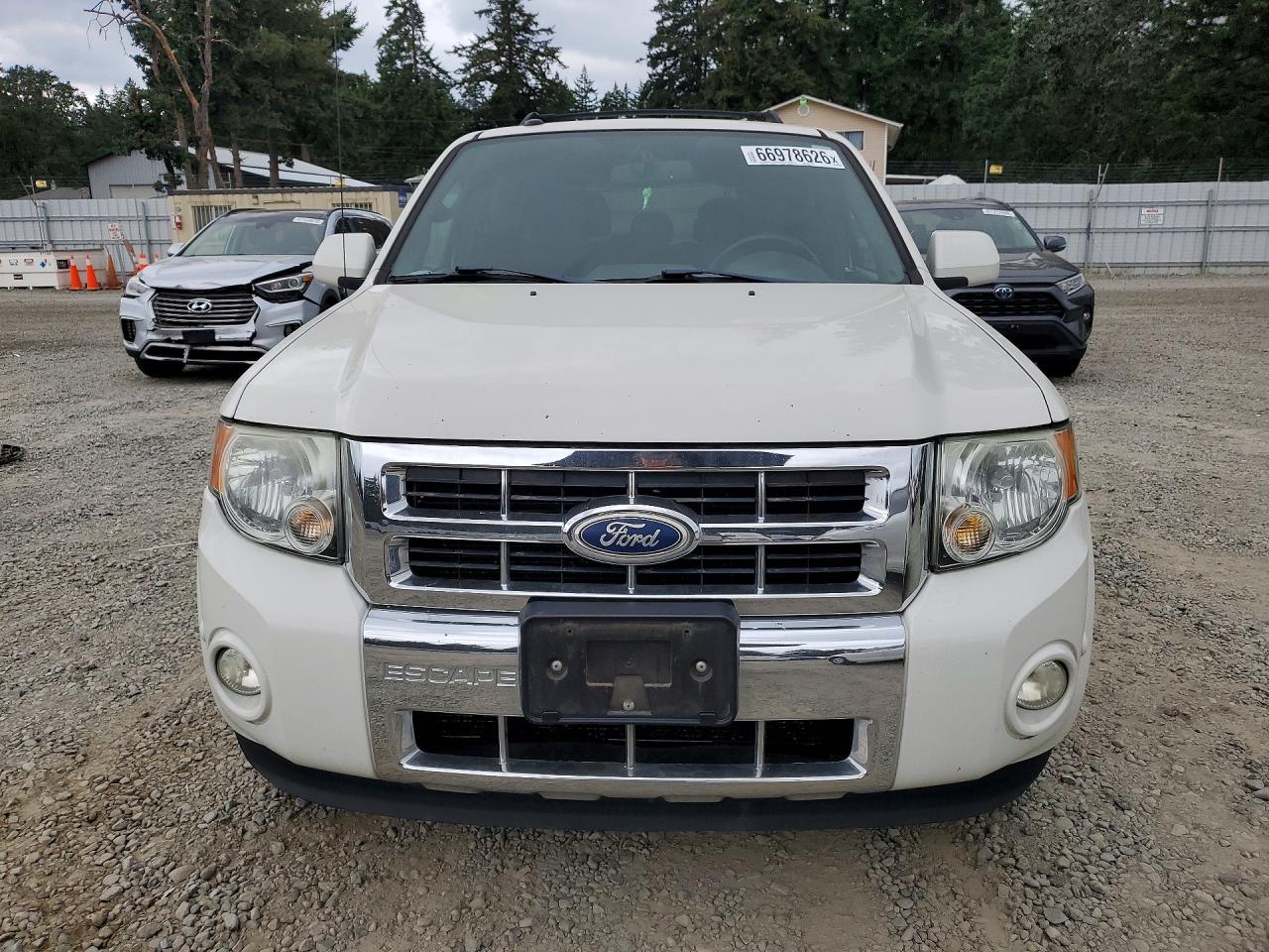 2011 Ford Escape Limited White vin: 1FMCU9EG9BKA74886