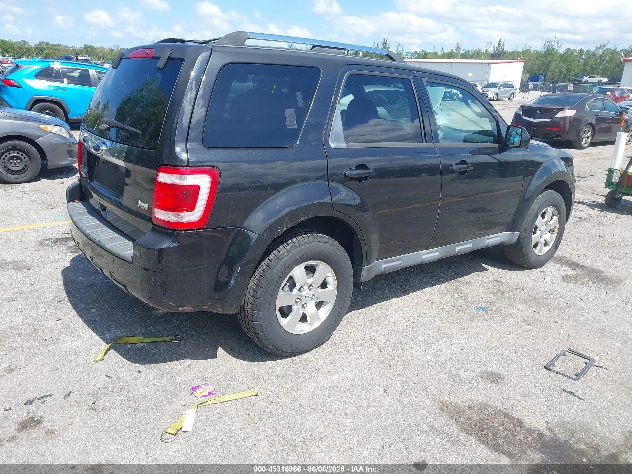 2011 Ford Escape Limited Black vin: 1FMCU9EG9BKA98900