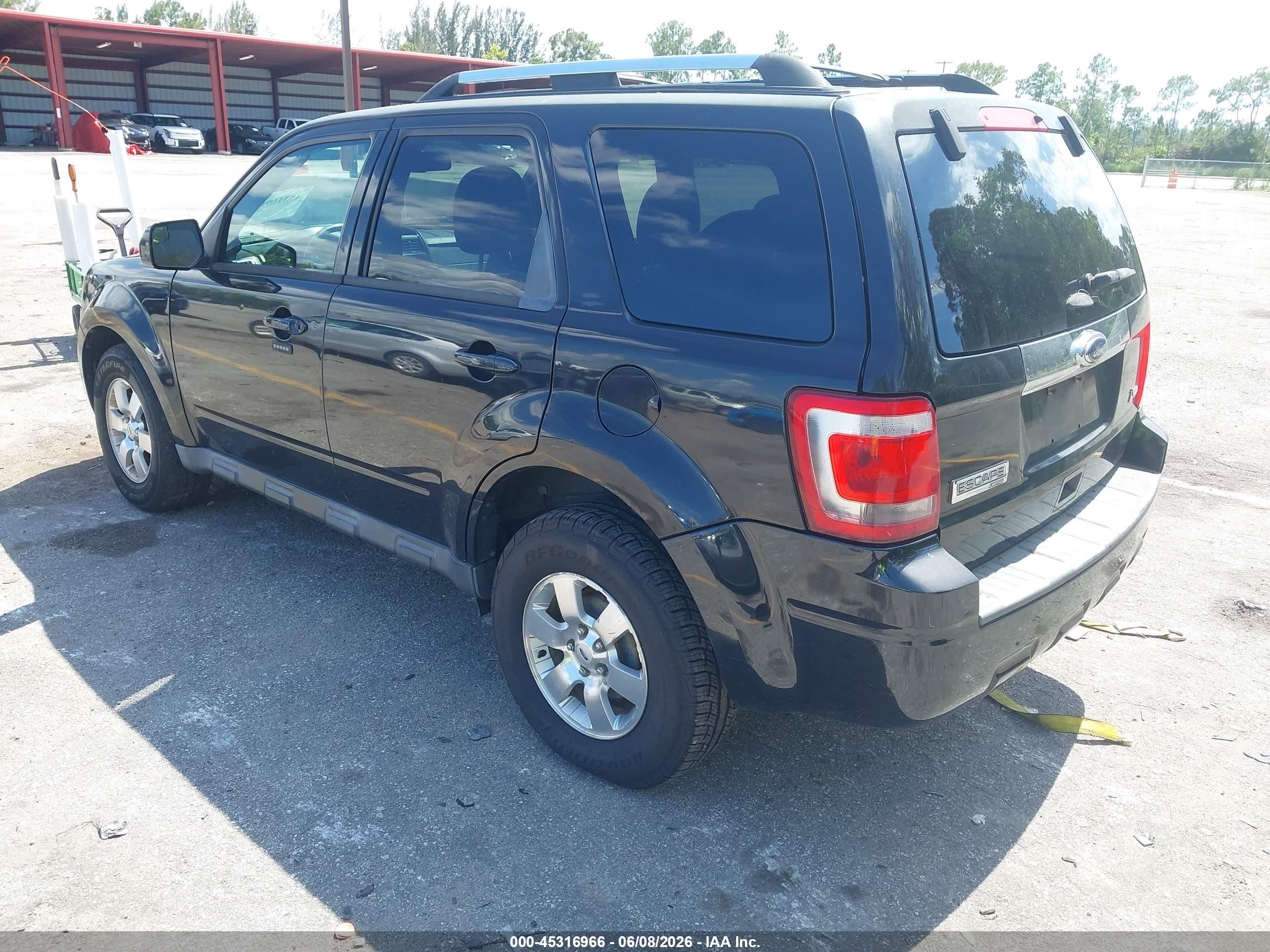 2011 Ford Escape Limited Black vin: 1FMCU9EG9BKA98900