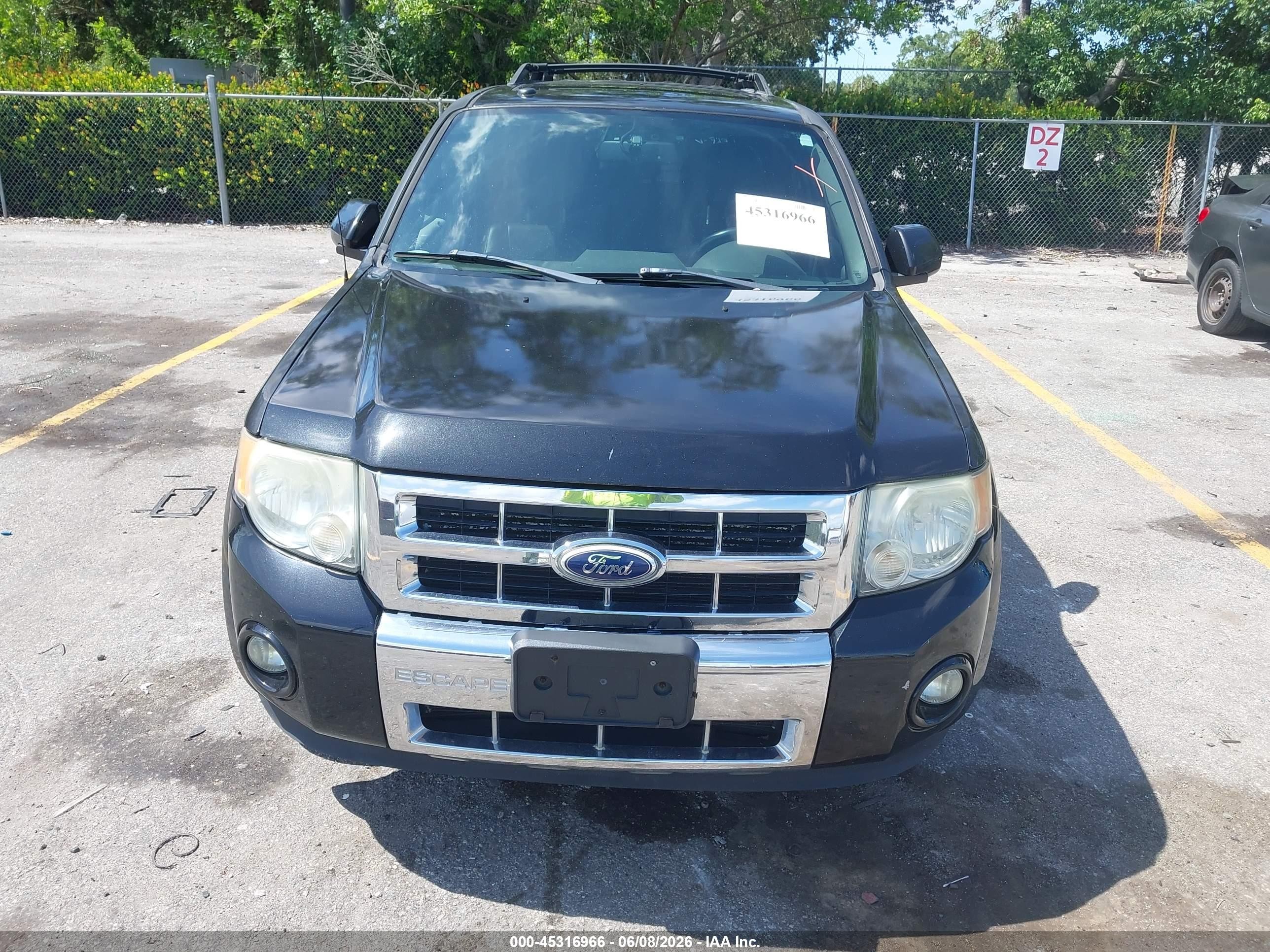 2011 Ford Escape Limited Black vin: 1FMCU9EG9BKA98900