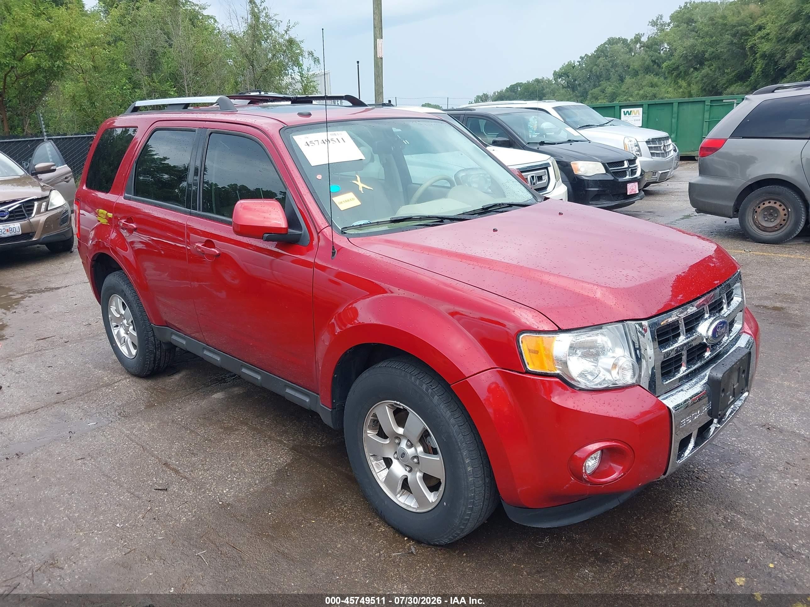 2011 Ford Escape Limited Красный vin: 1FMCU9EGXBKB13422