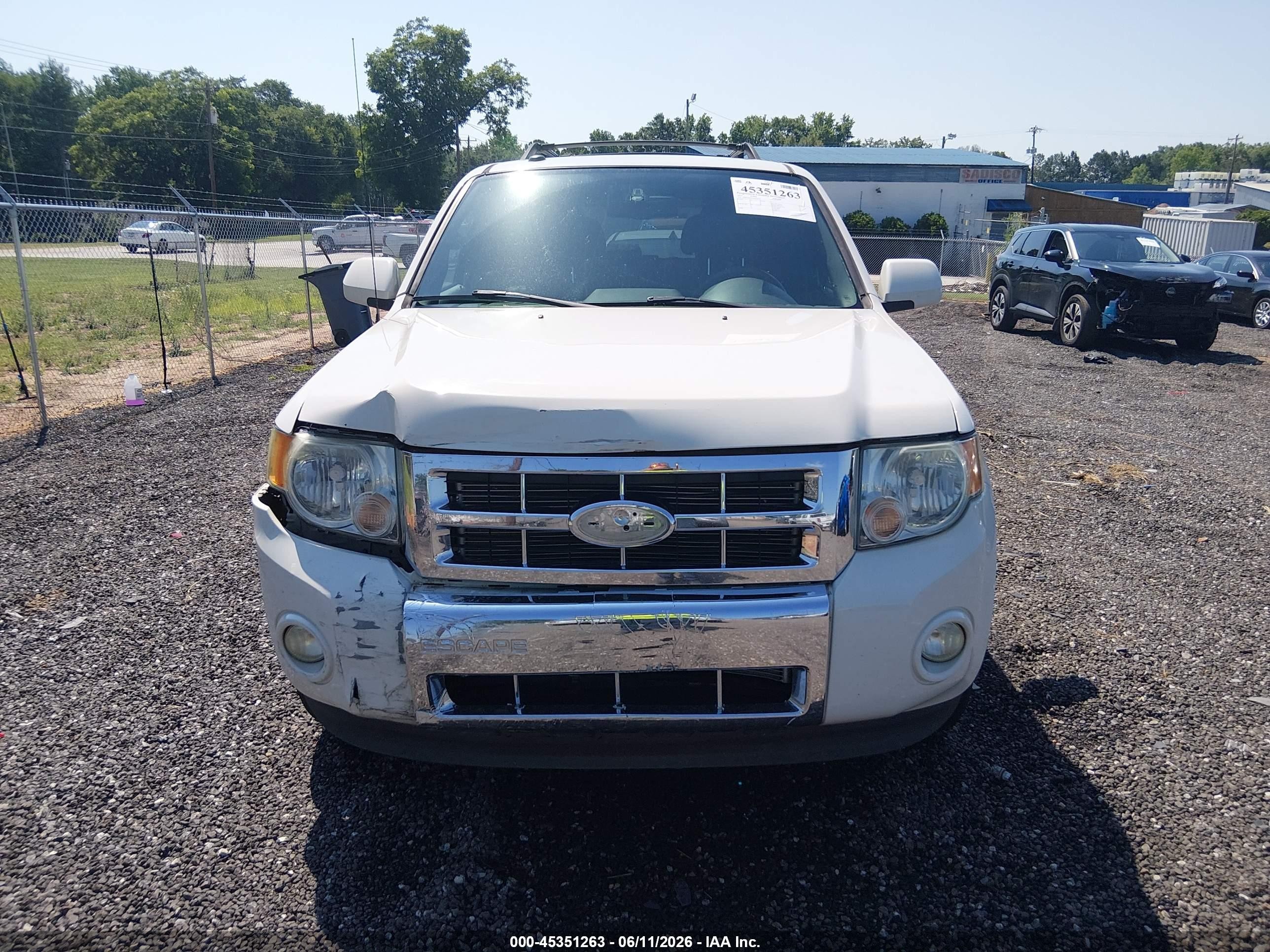 2012 Ford Escape Limited White vin: 1FMCU9EGXCKB77378