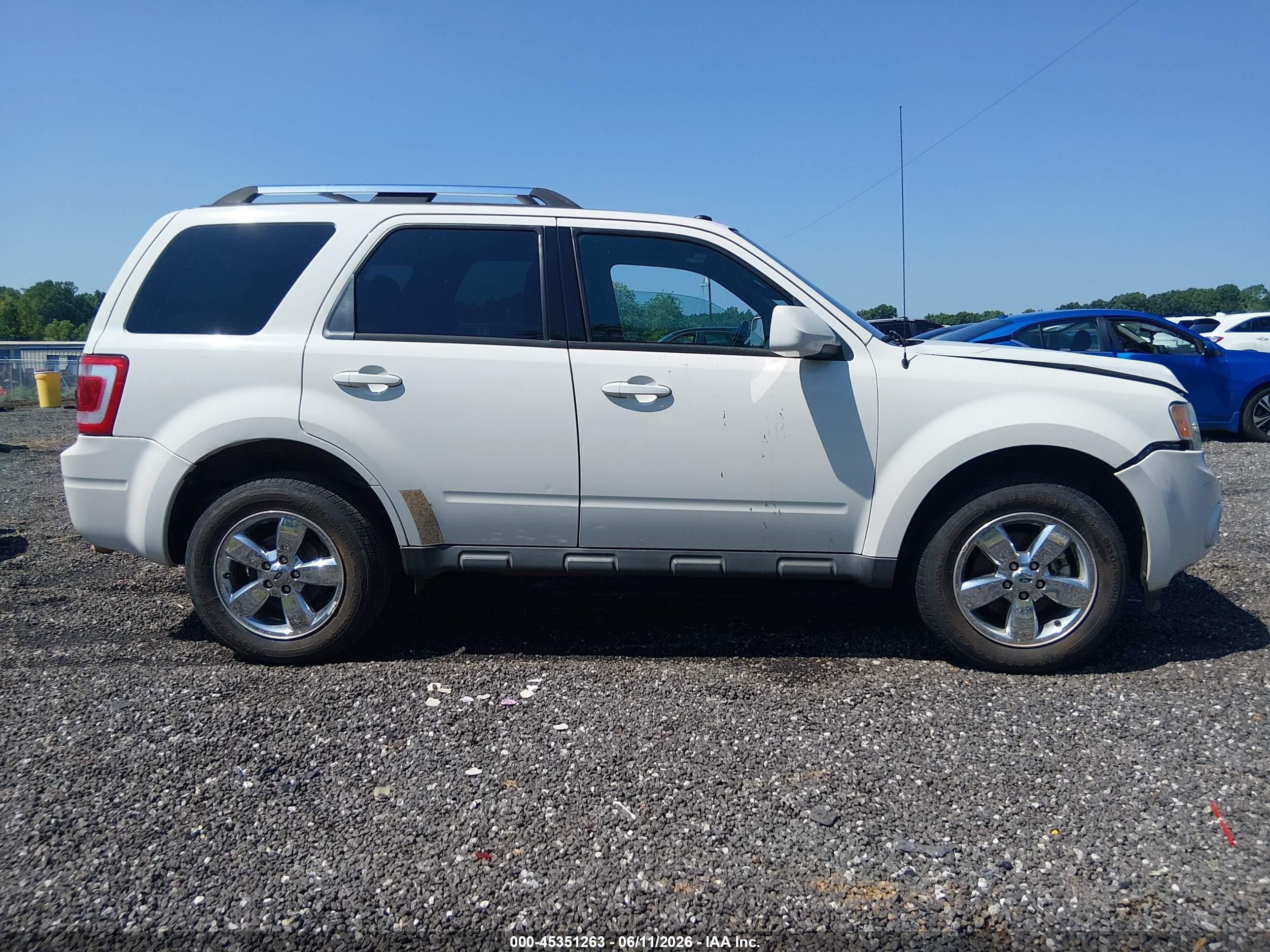 2012 Ford Escape Limited White vin: 1FMCU9EGXCKB77378