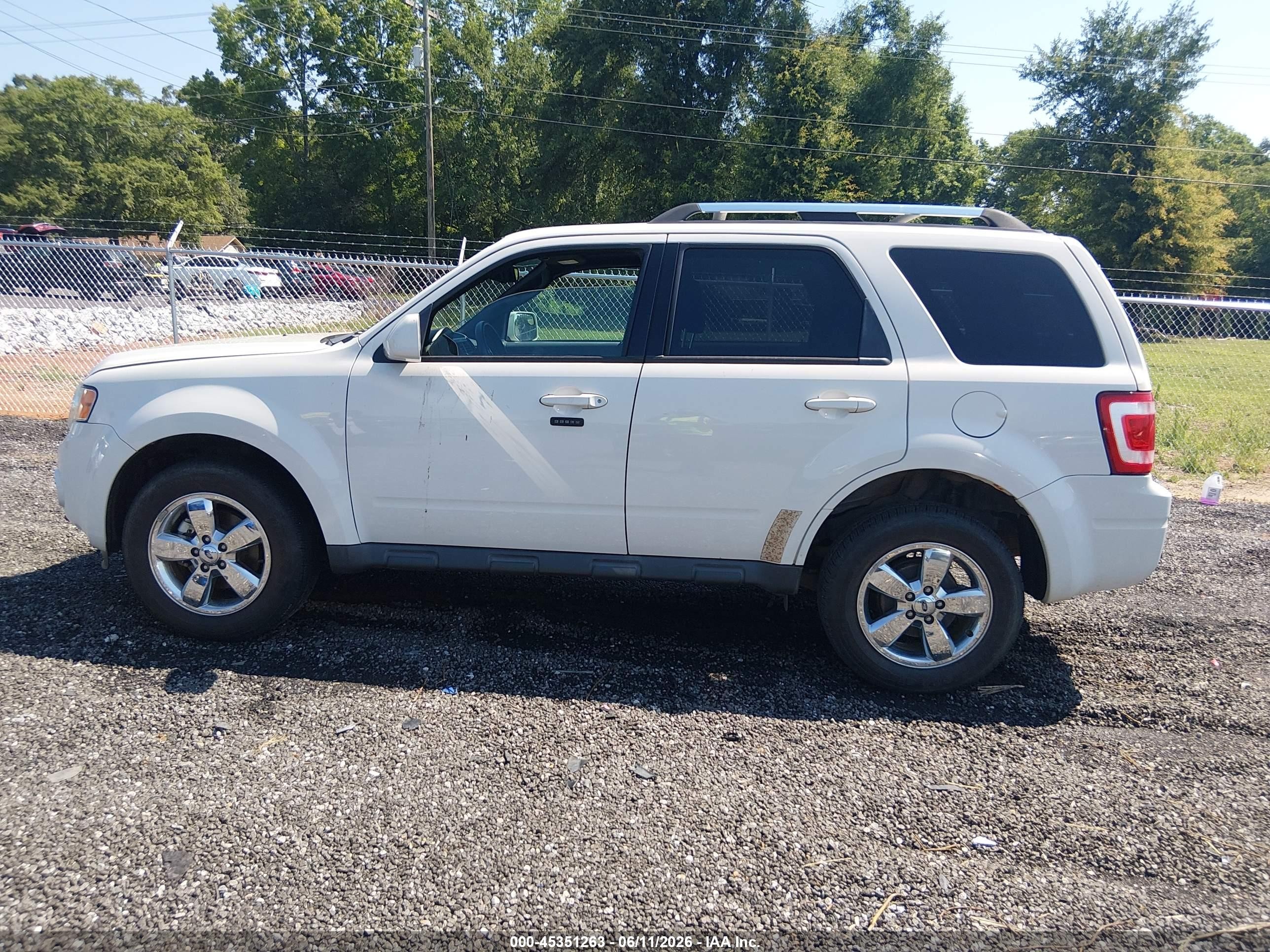 2012 Ford Escape Limited White vin: 1FMCU9EGXCKB77378