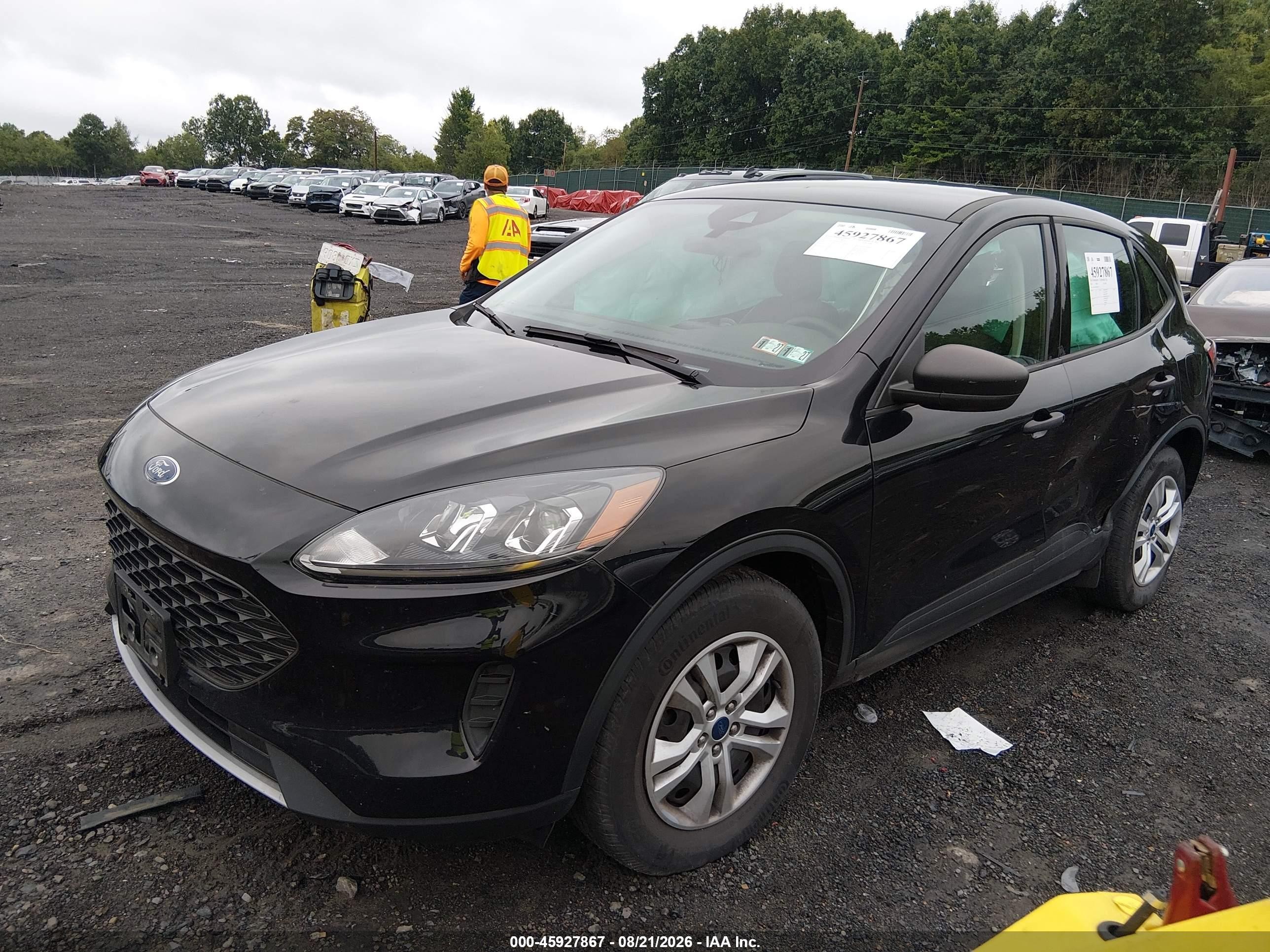 2022 Ford Escape S Black vin: 1FMCU9F66NUB61577