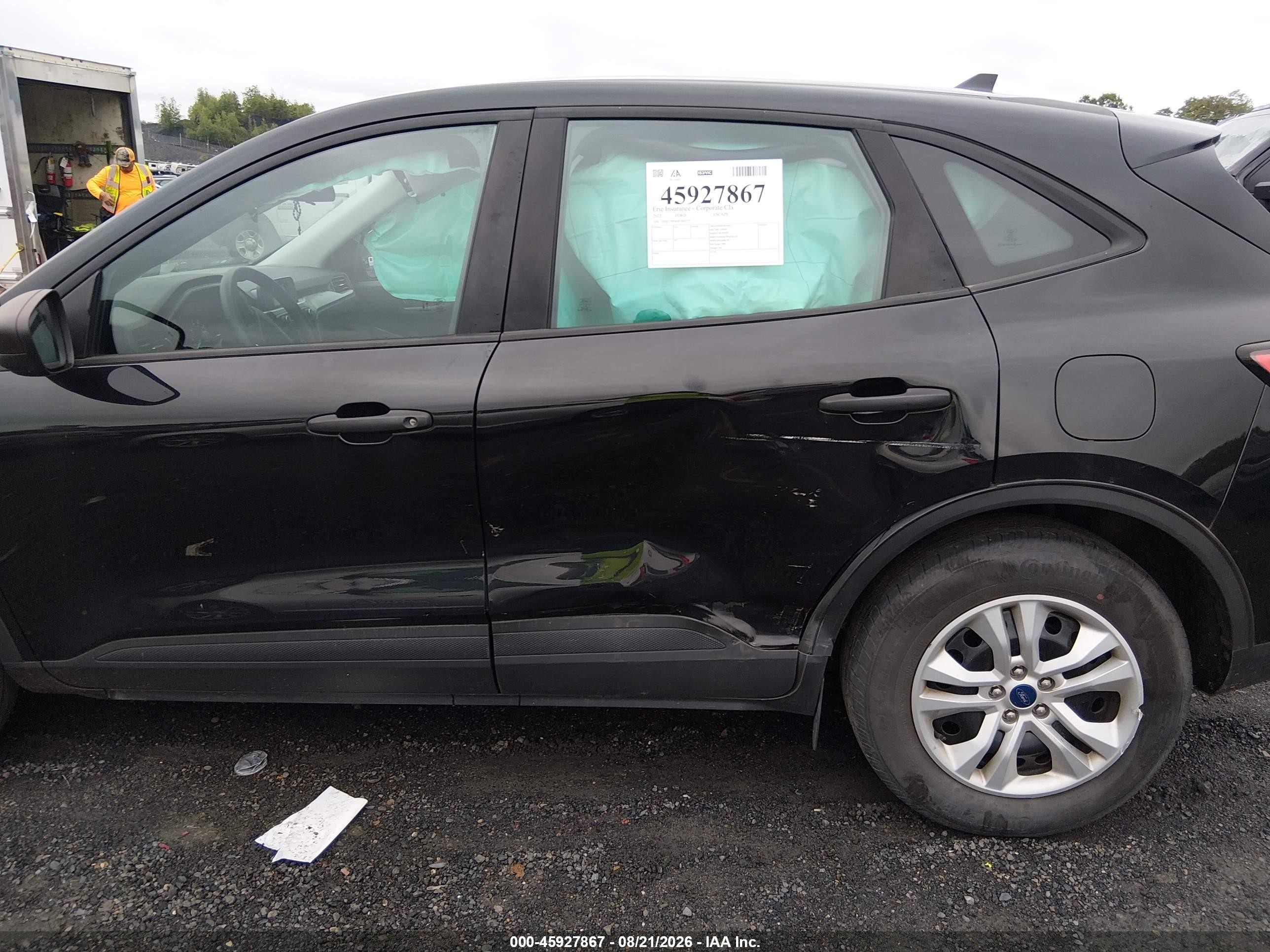 2022 Ford Escape S Black vin: 1FMCU9F66NUB61577