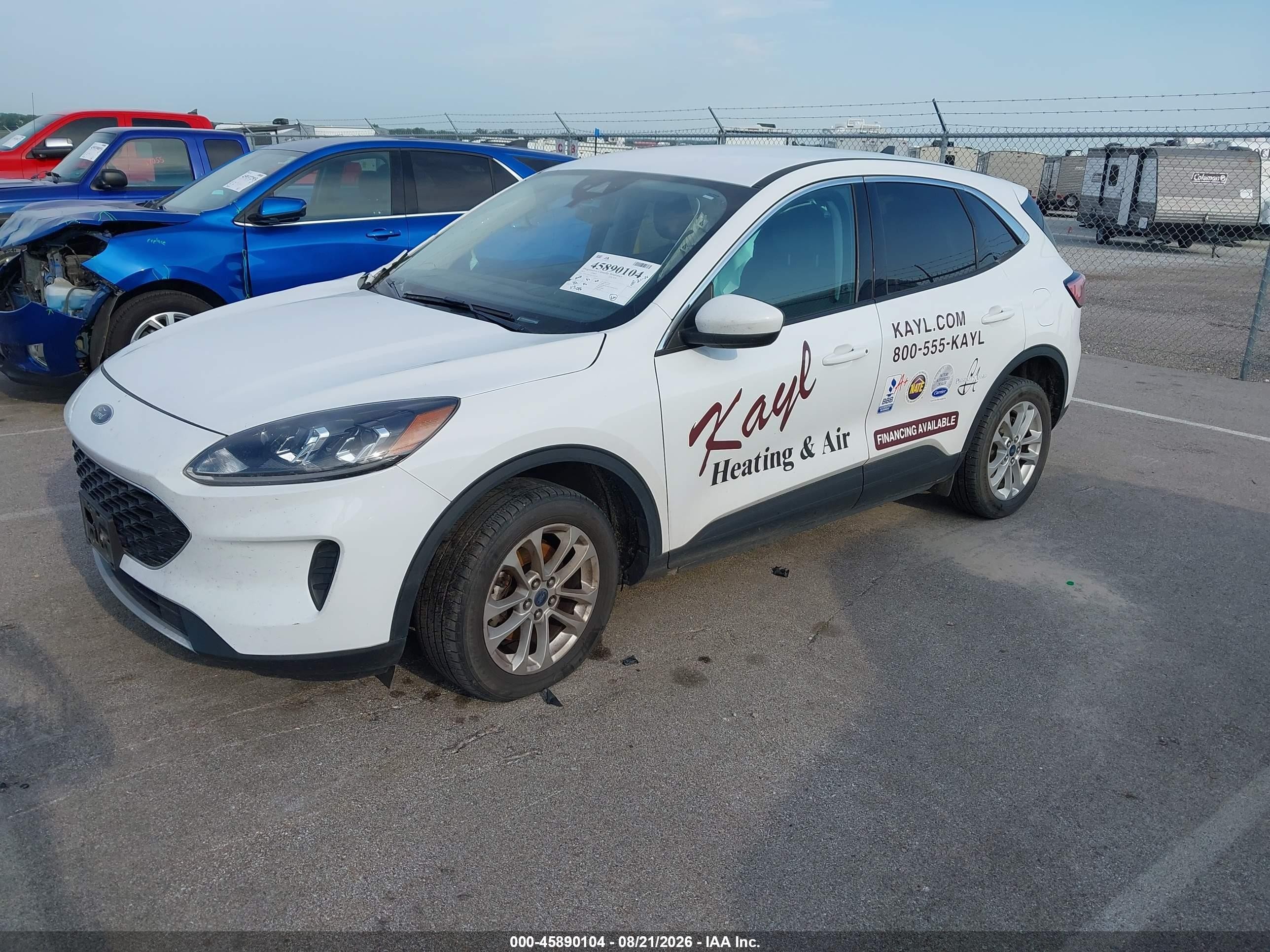 2021 Ford Escape Se White vin: 1FMCU9G6XMUA43299