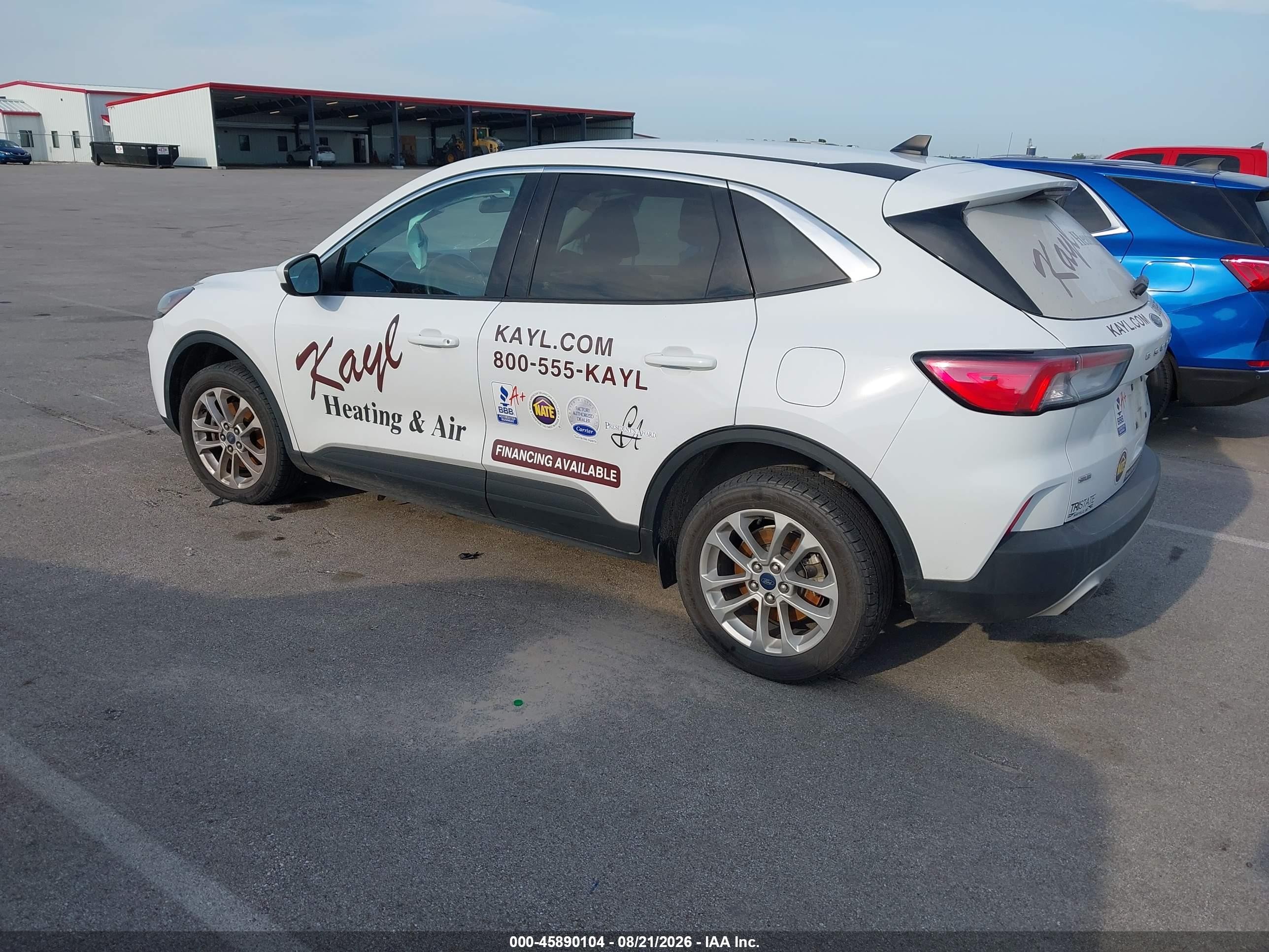 2021 Ford Escape Se White vin: 1FMCU9G6XMUA43299