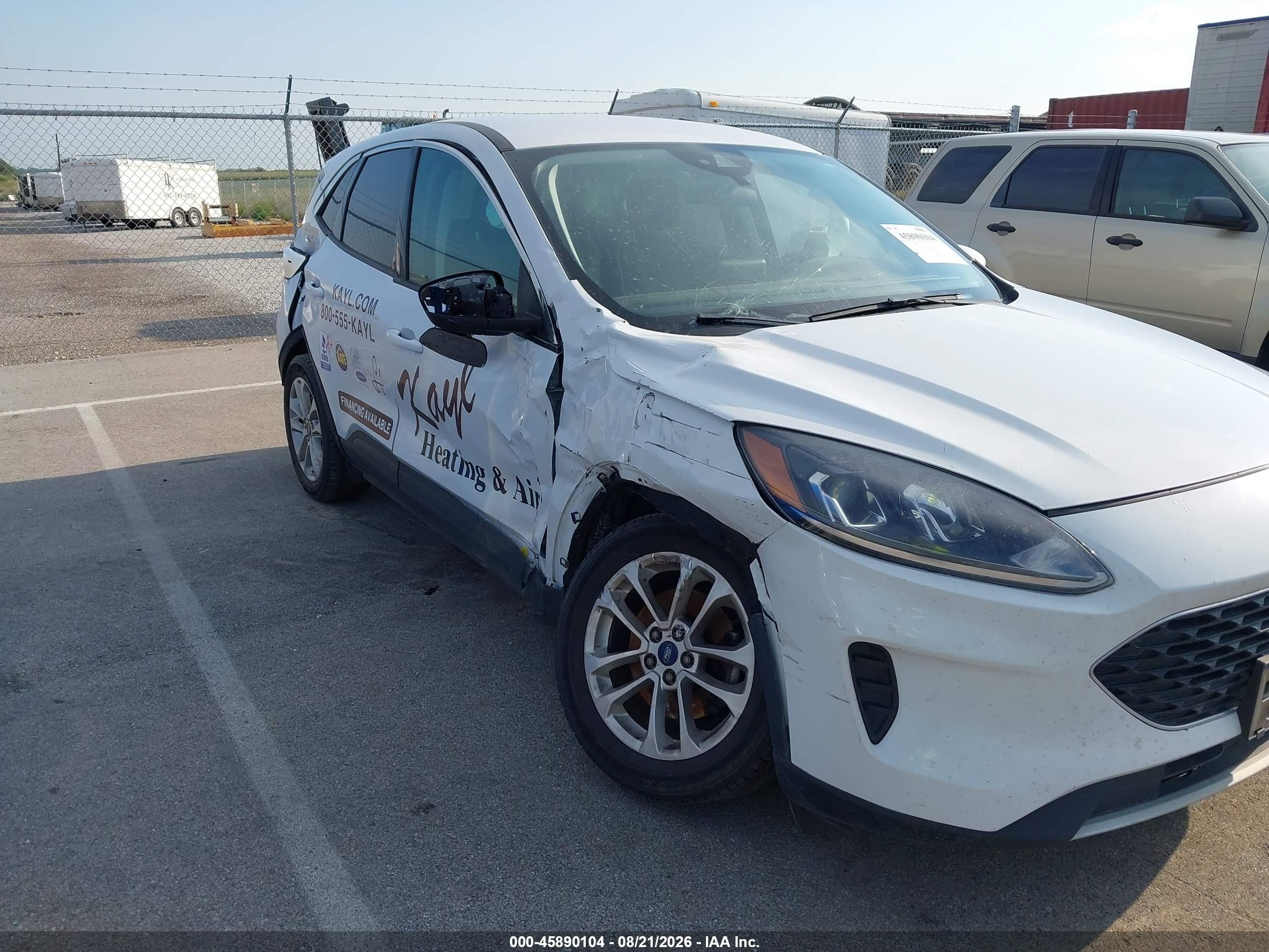 2021 Ford Escape Se White vin: 1FMCU9G6XMUA43299