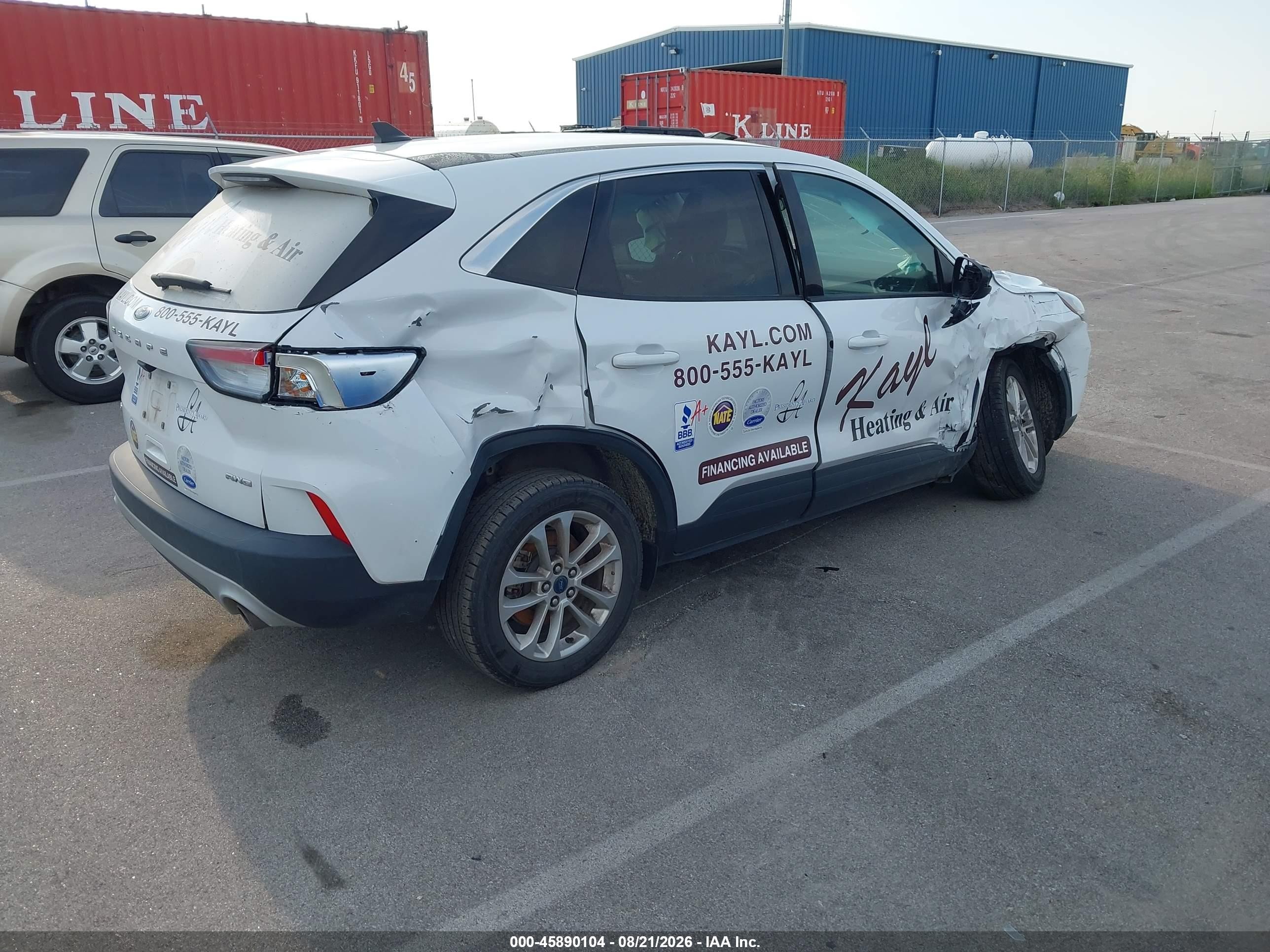 2021 Ford Escape Se White vin: 1FMCU9G6XMUA43299