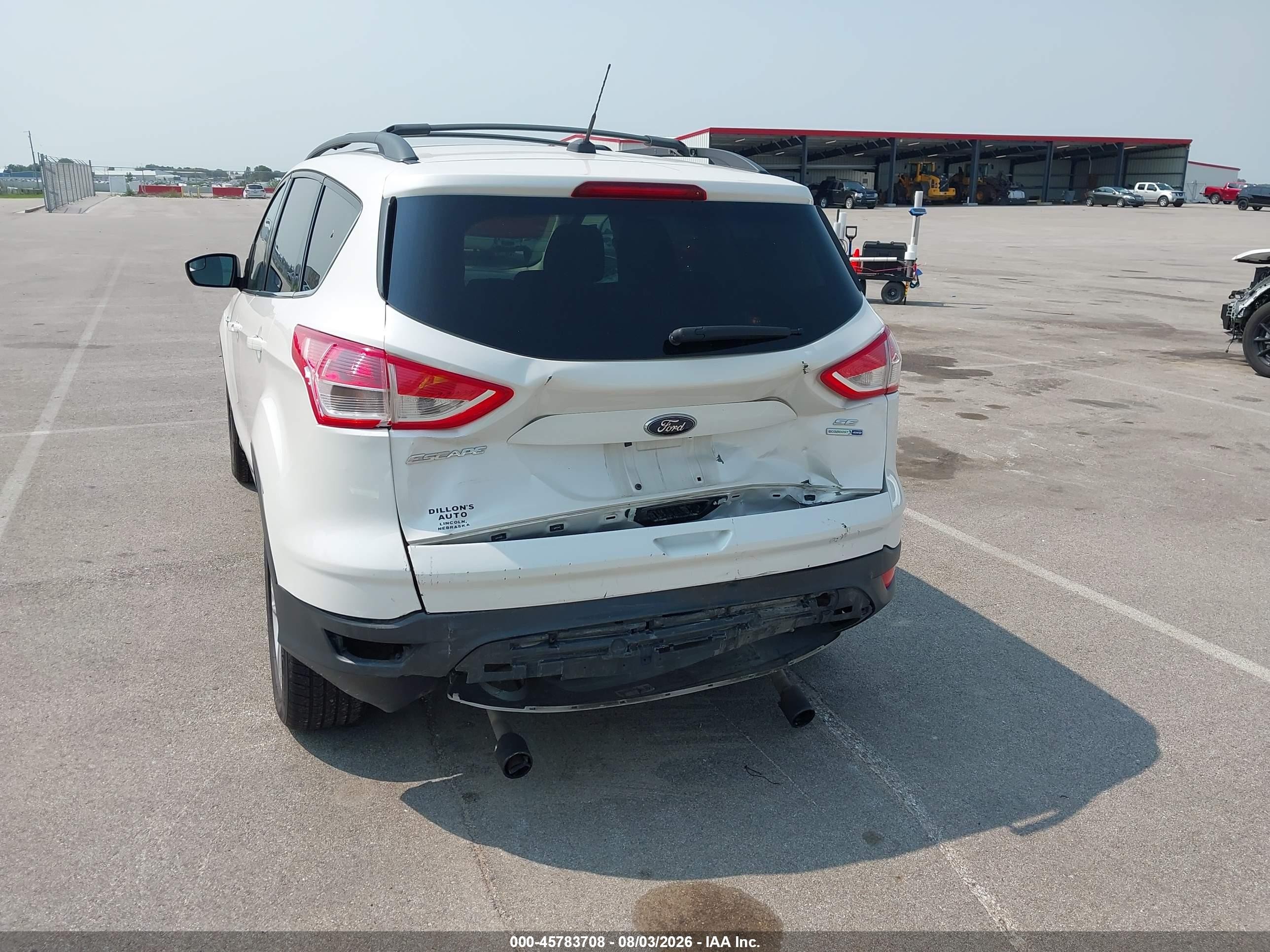 2013 Ford Escape Se White vin: 1FMCU9G90DUB70511