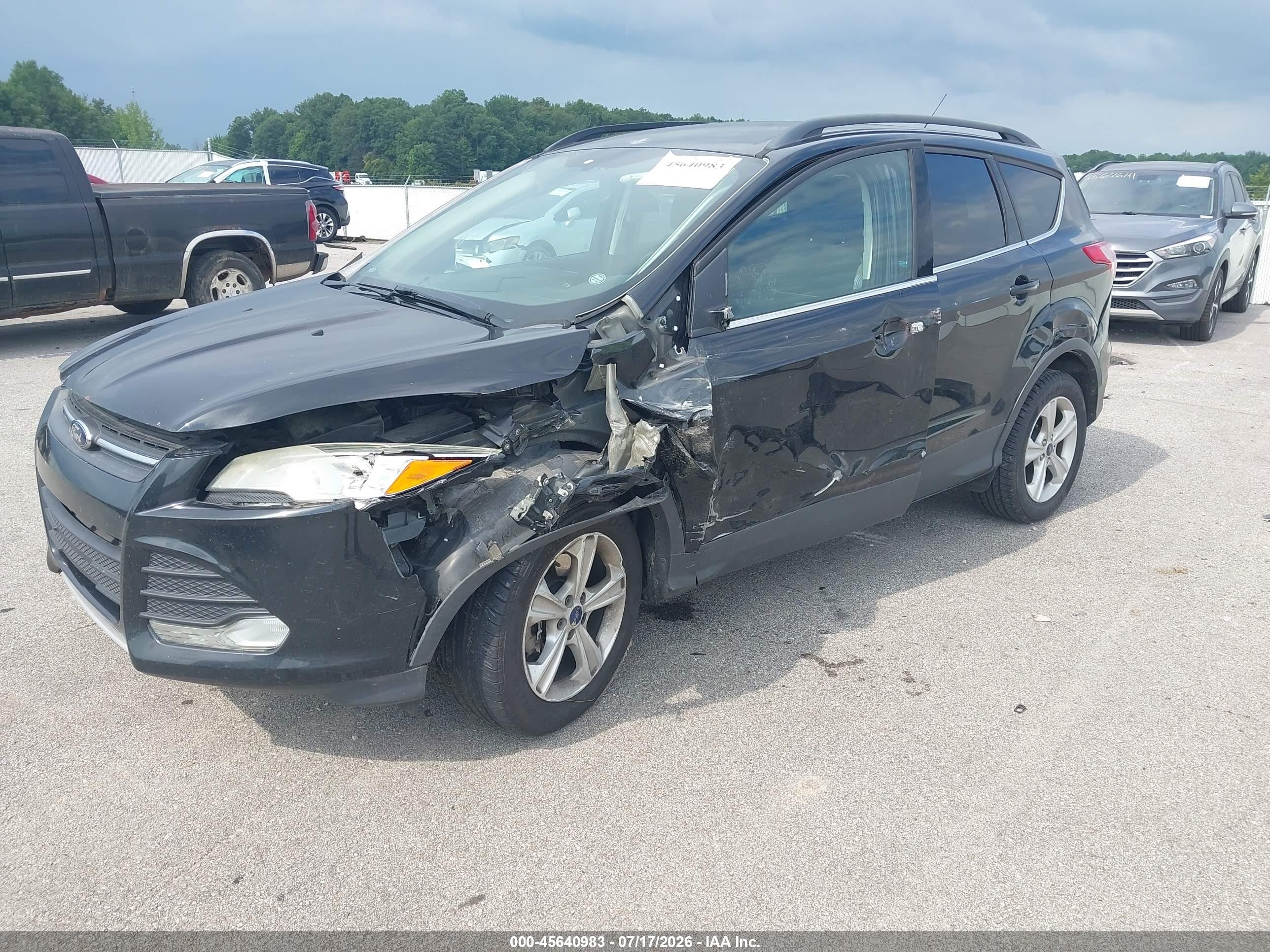 2014 Ford Escape Se Black vin: 1FMCU9G90EUB96415