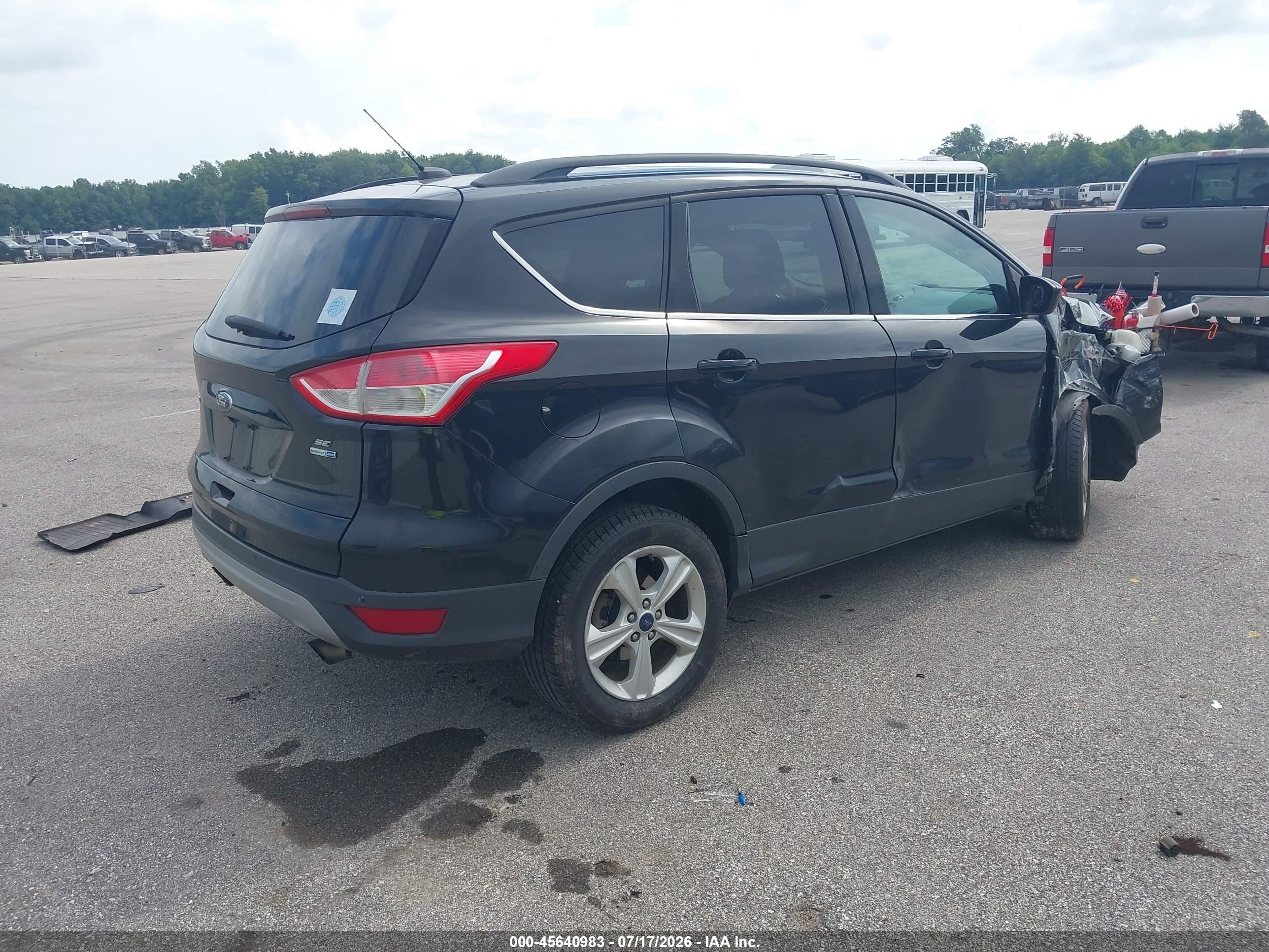 2014 Ford Escape Se Black vin: 1FMCU9G90EUB96415