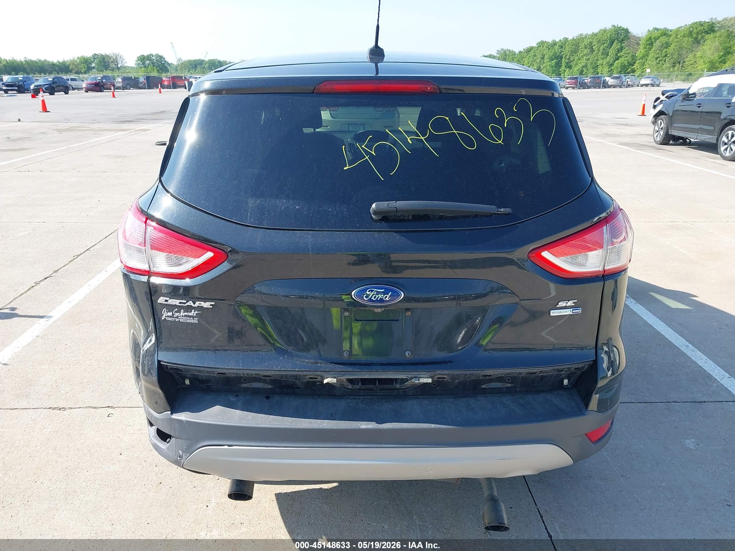 2015 Ford Escape Se Черный vin: 1FMCU9G90FUA09997