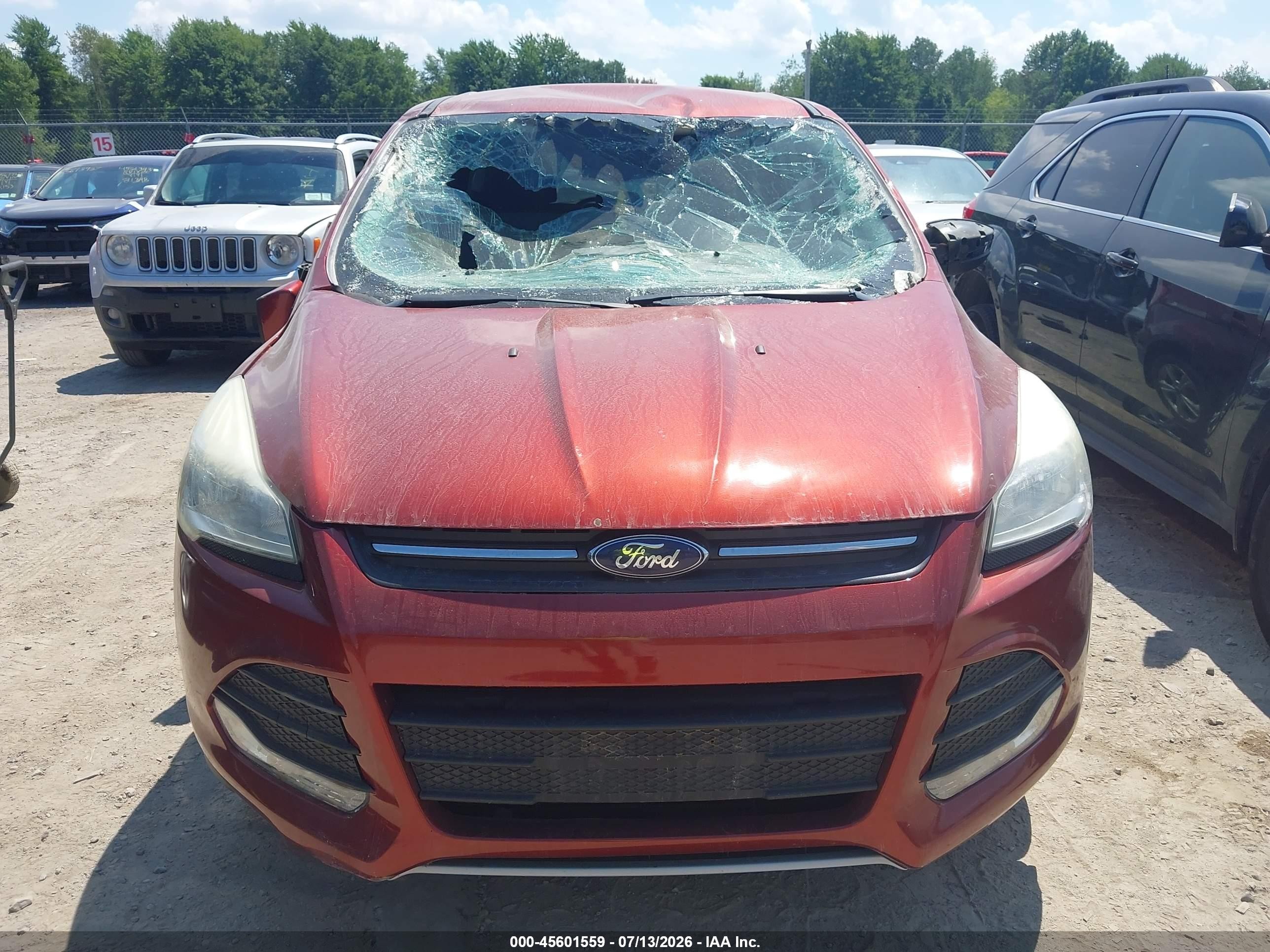 2015 Ford Escape Se Red vin: 1FMCU9G90FUC19323