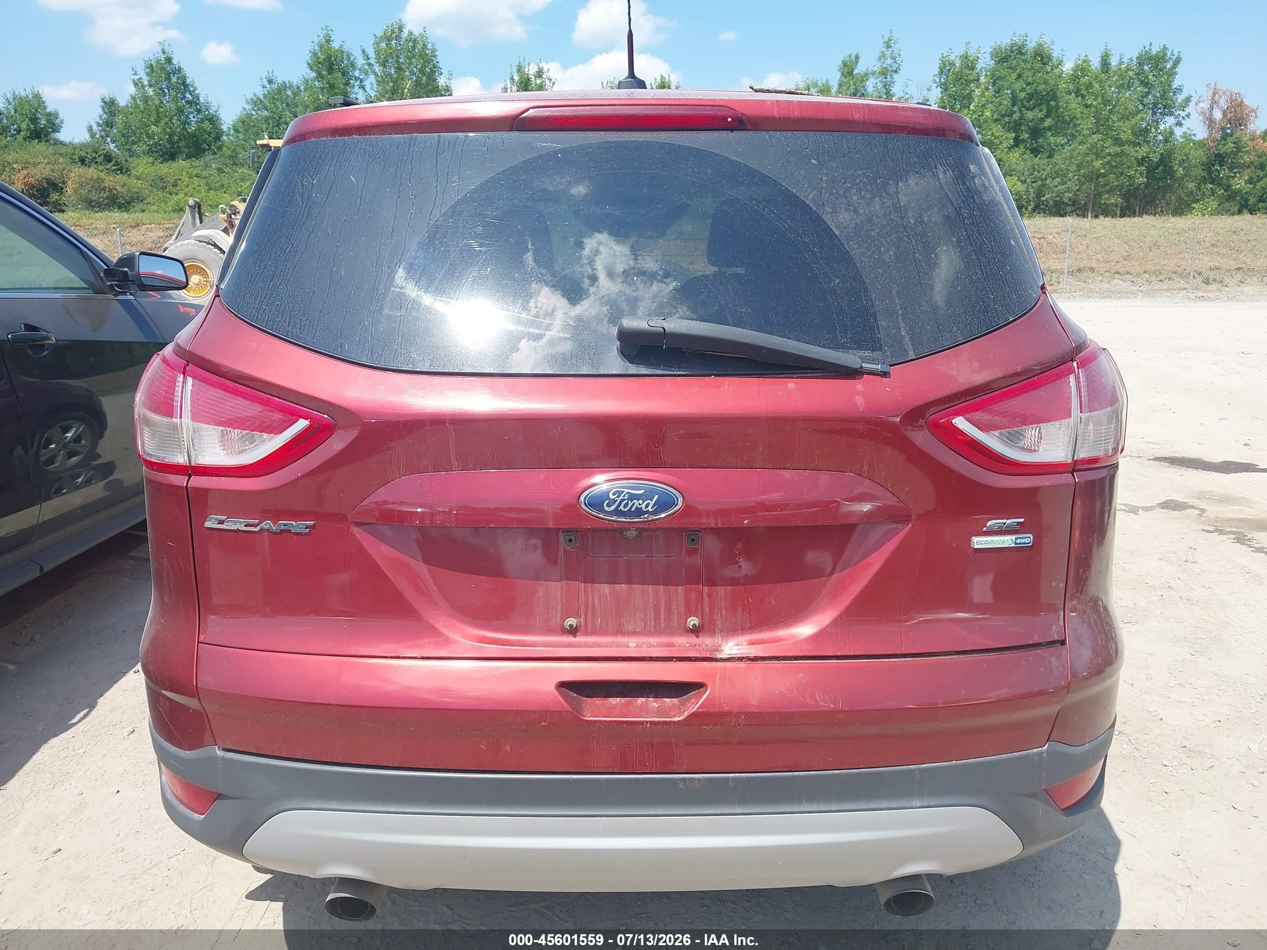 2015 Ford Escape Se Red vin: 1FMCU9G90FUC19323