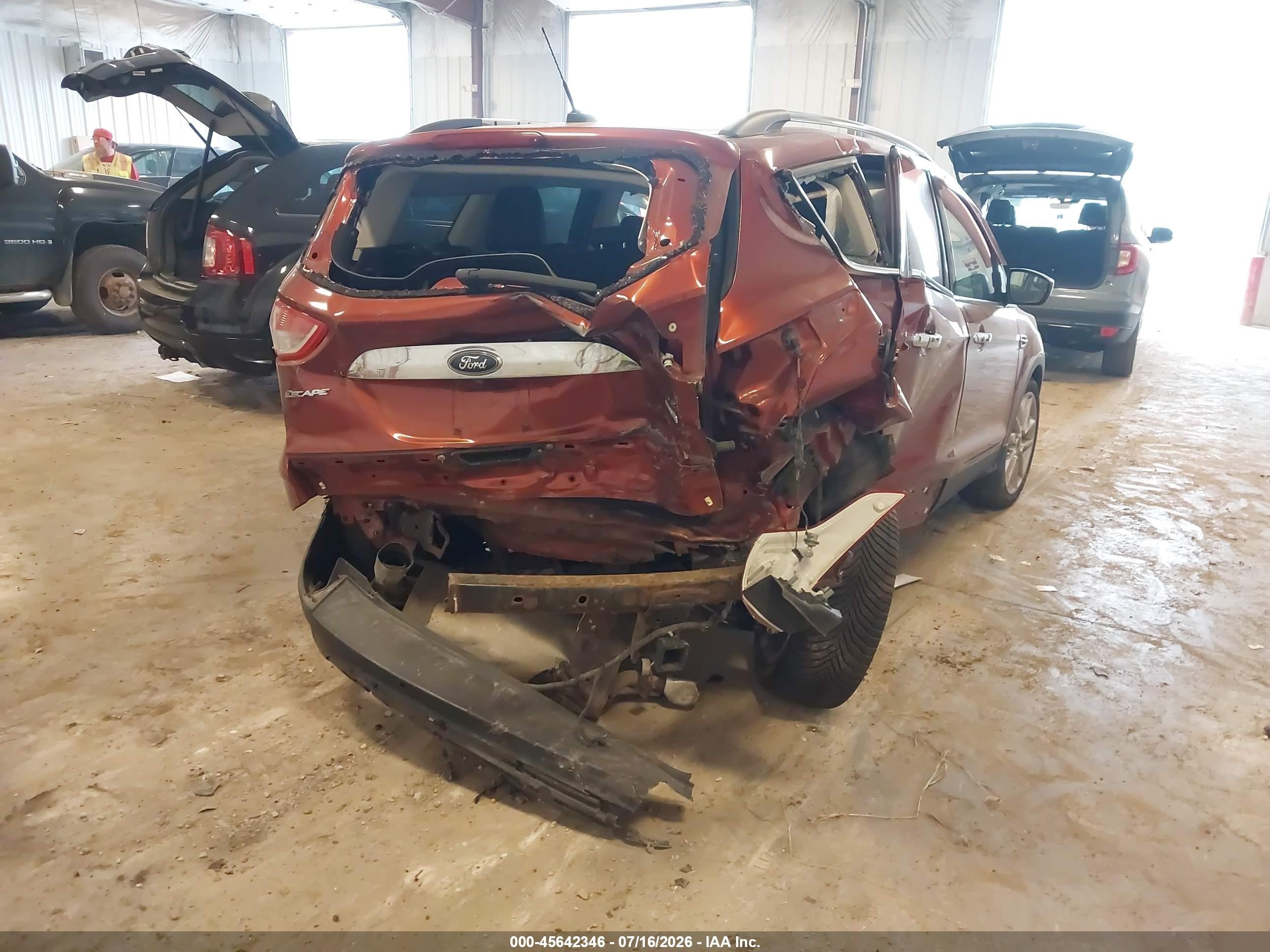 2015 Ford Escape Se Orange vin: 1FMCU9G90FUC70157