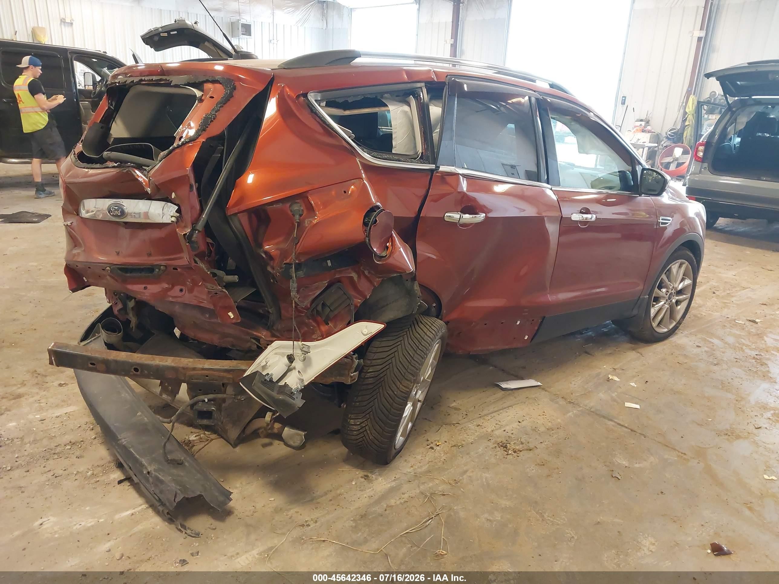 2015 Ford Escape Se Orange vin: 1FMCU9G90FUC70157