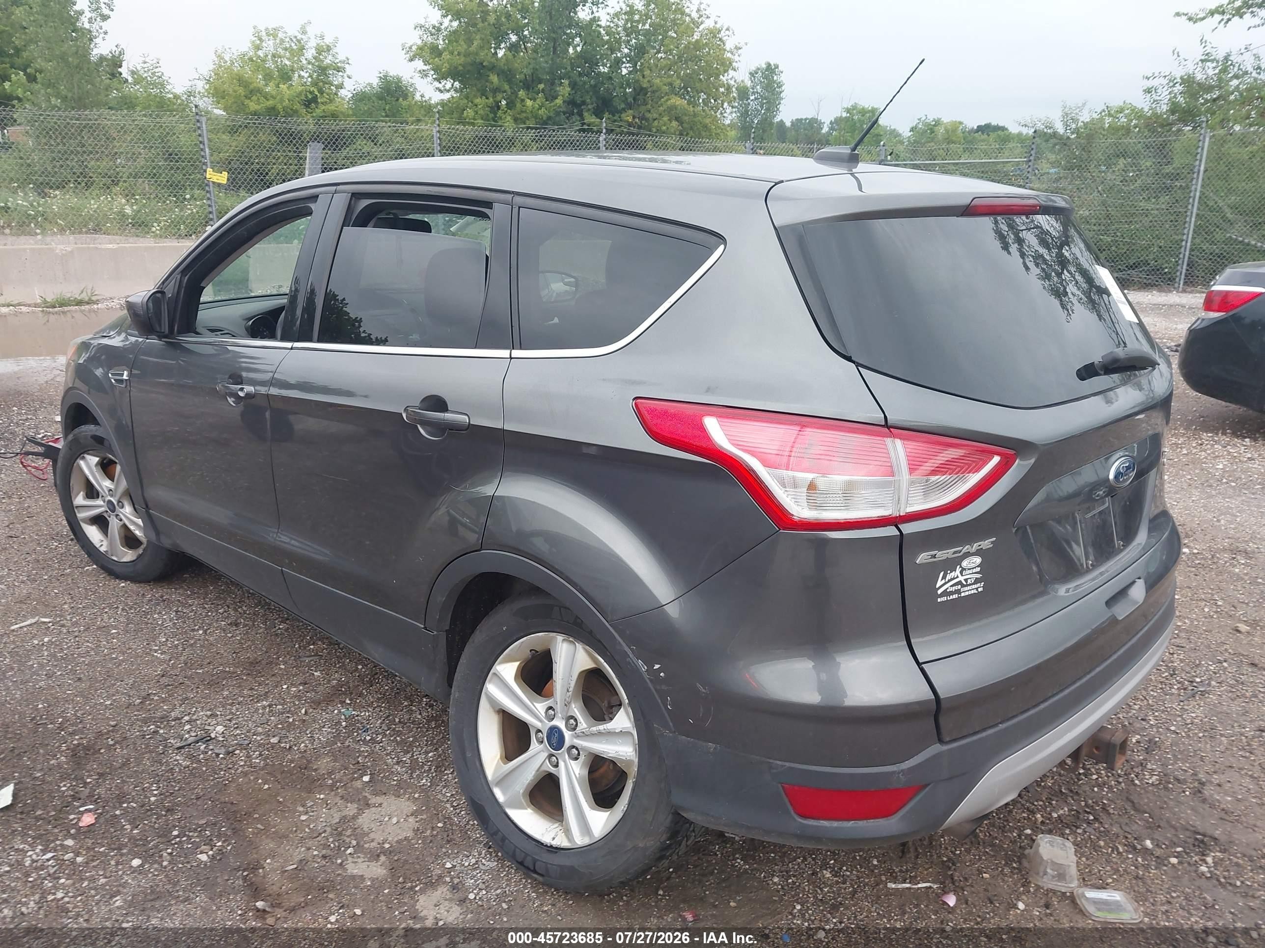 2015 Ford Escape Se Gray vin: 1FMCU9G90FUC75603