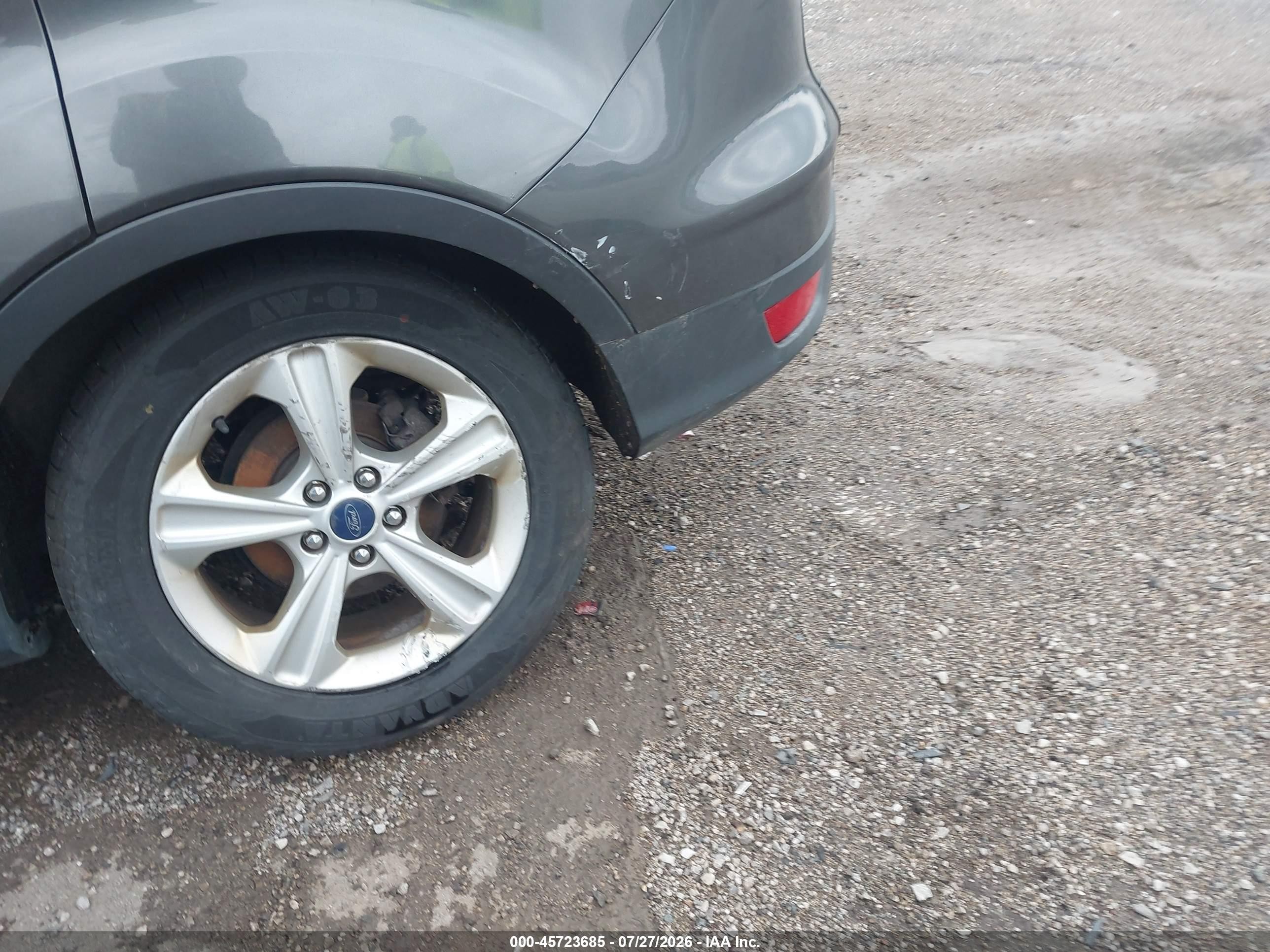 2015 Ford Escape Se Gray vin: 1FMCU9G90FUC75603