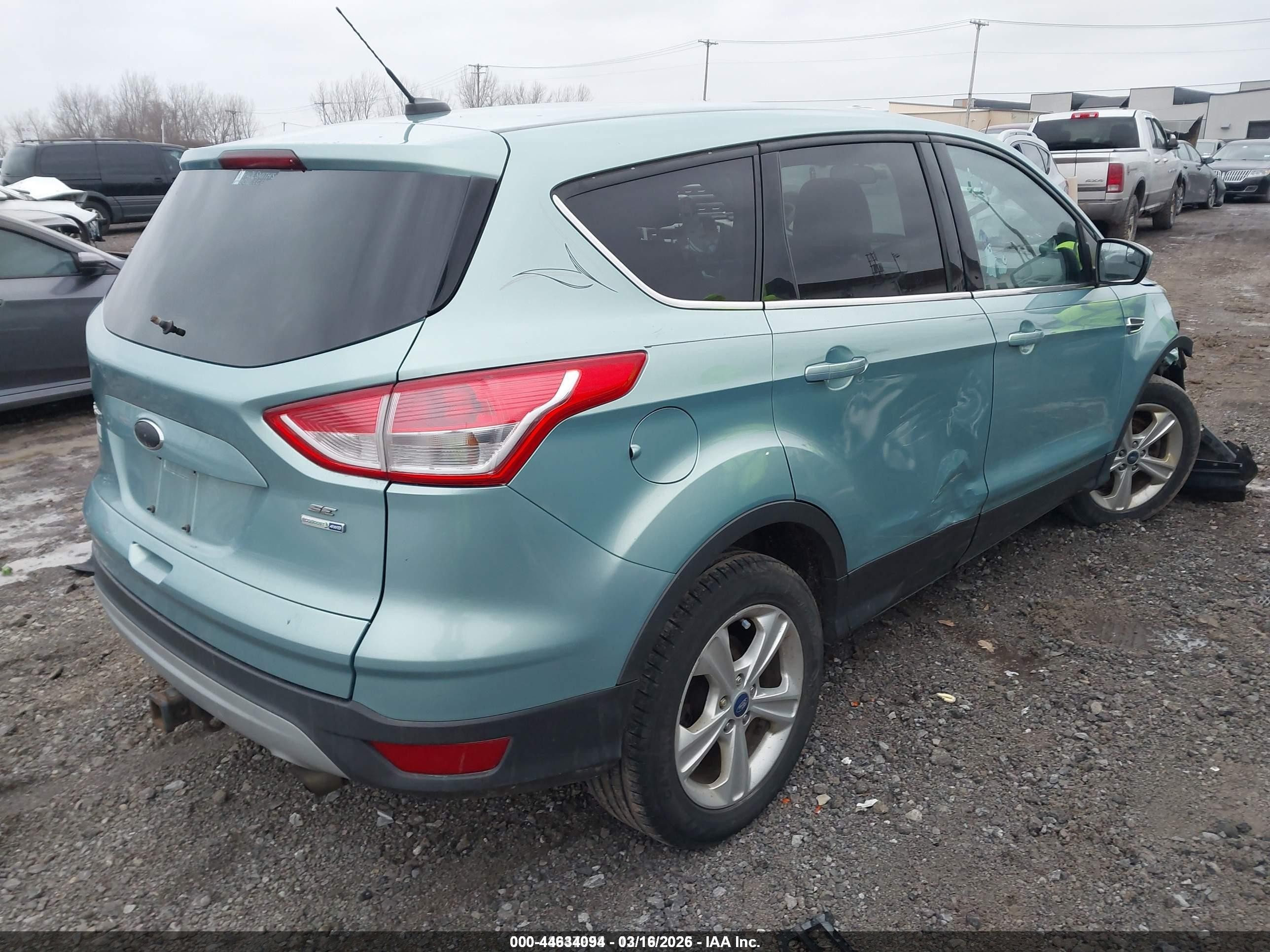 2013 Ford Escape Se Teal vin: 1FMCU9G91DUD00151