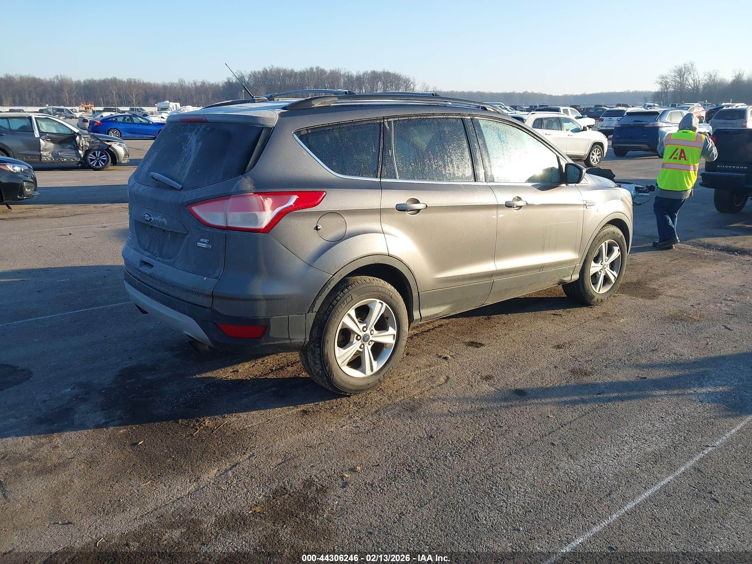 2013 Ford Escape Se Gray vin: 1FMCU9G91DUD88652