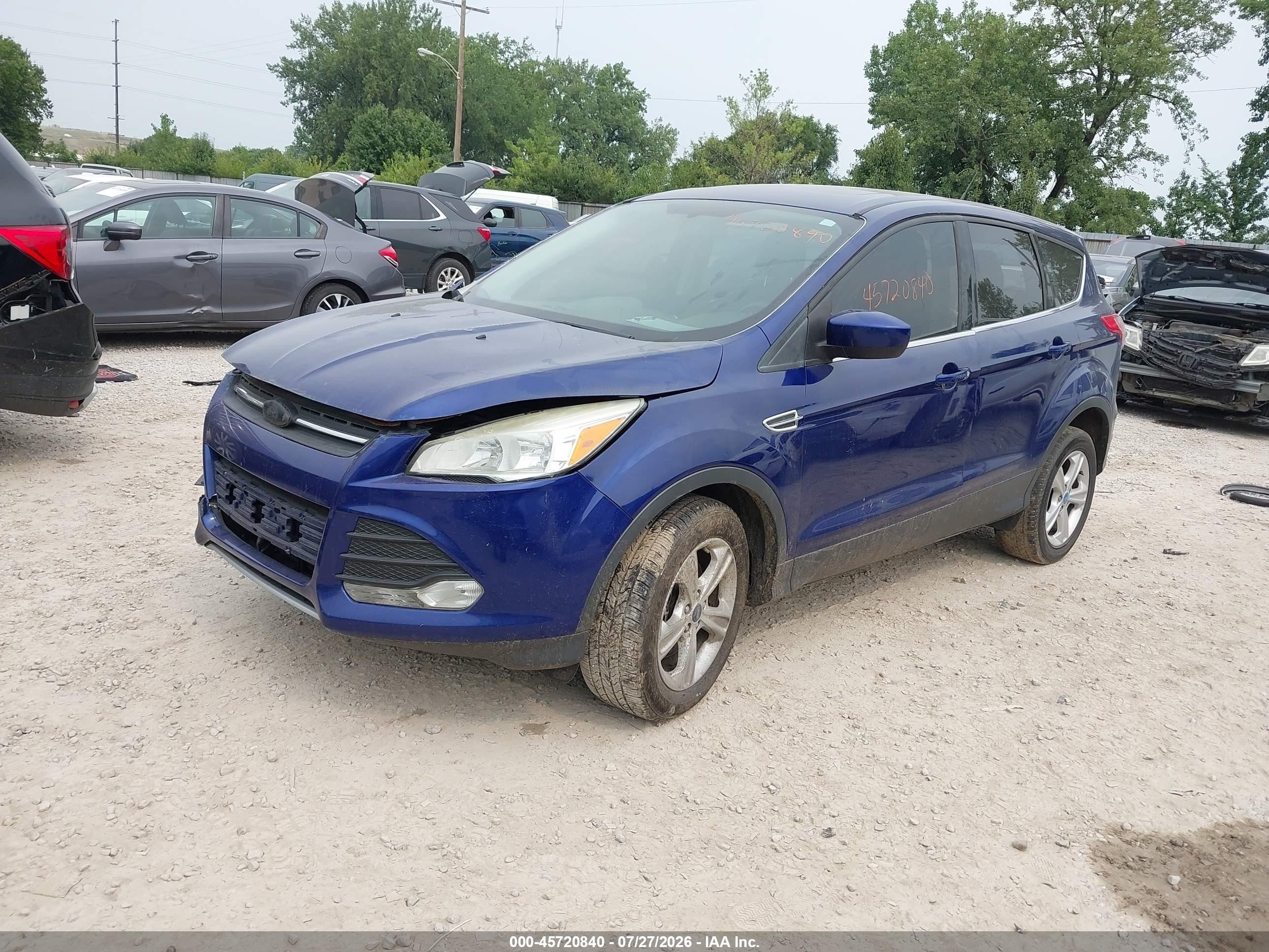 2014 Ford Escape Se Blue vin: 1FMCU9G91EUA06055