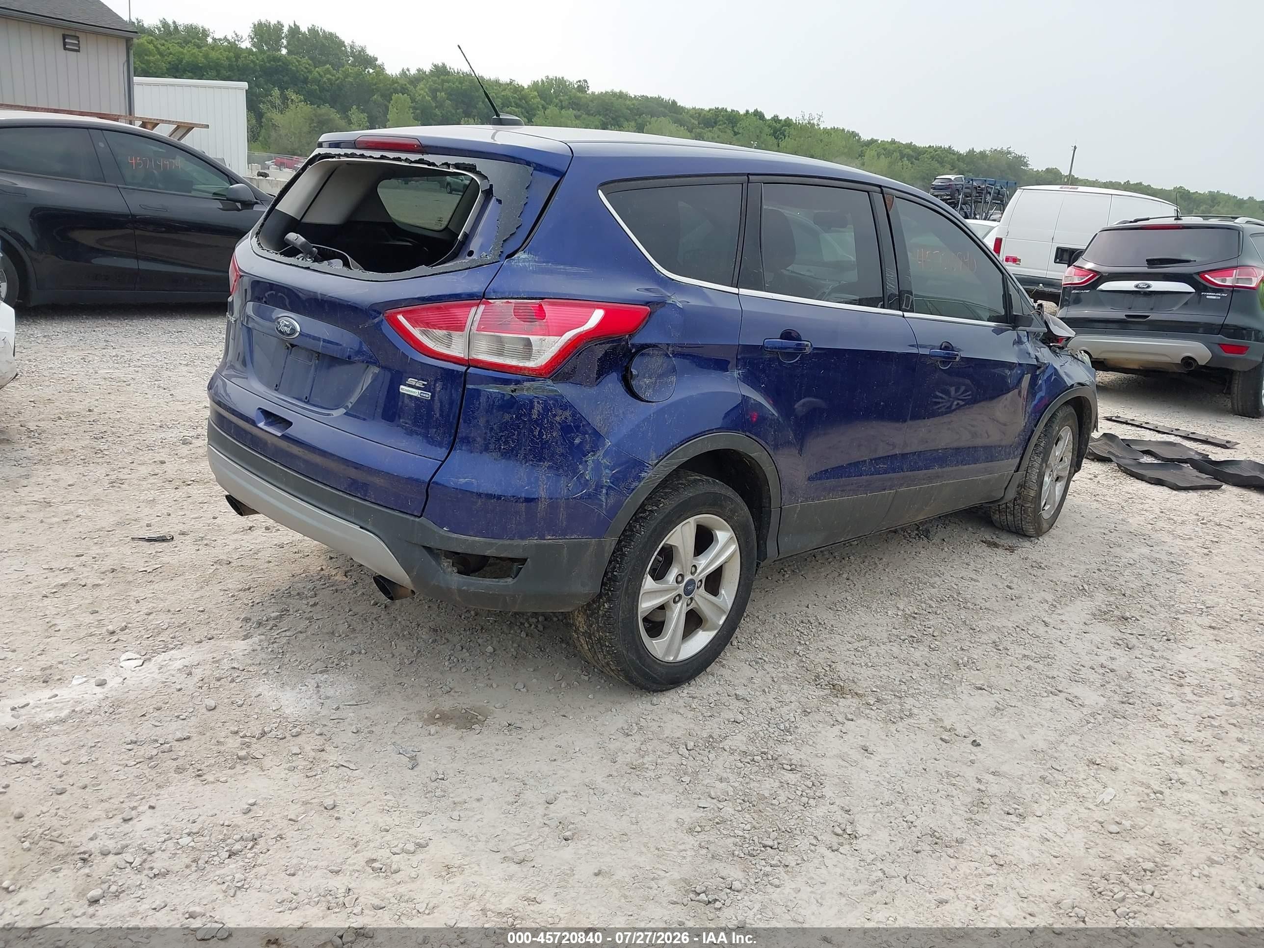 2014 Ford Escape Se Blue vin: 1FMCU9G91EUA06055