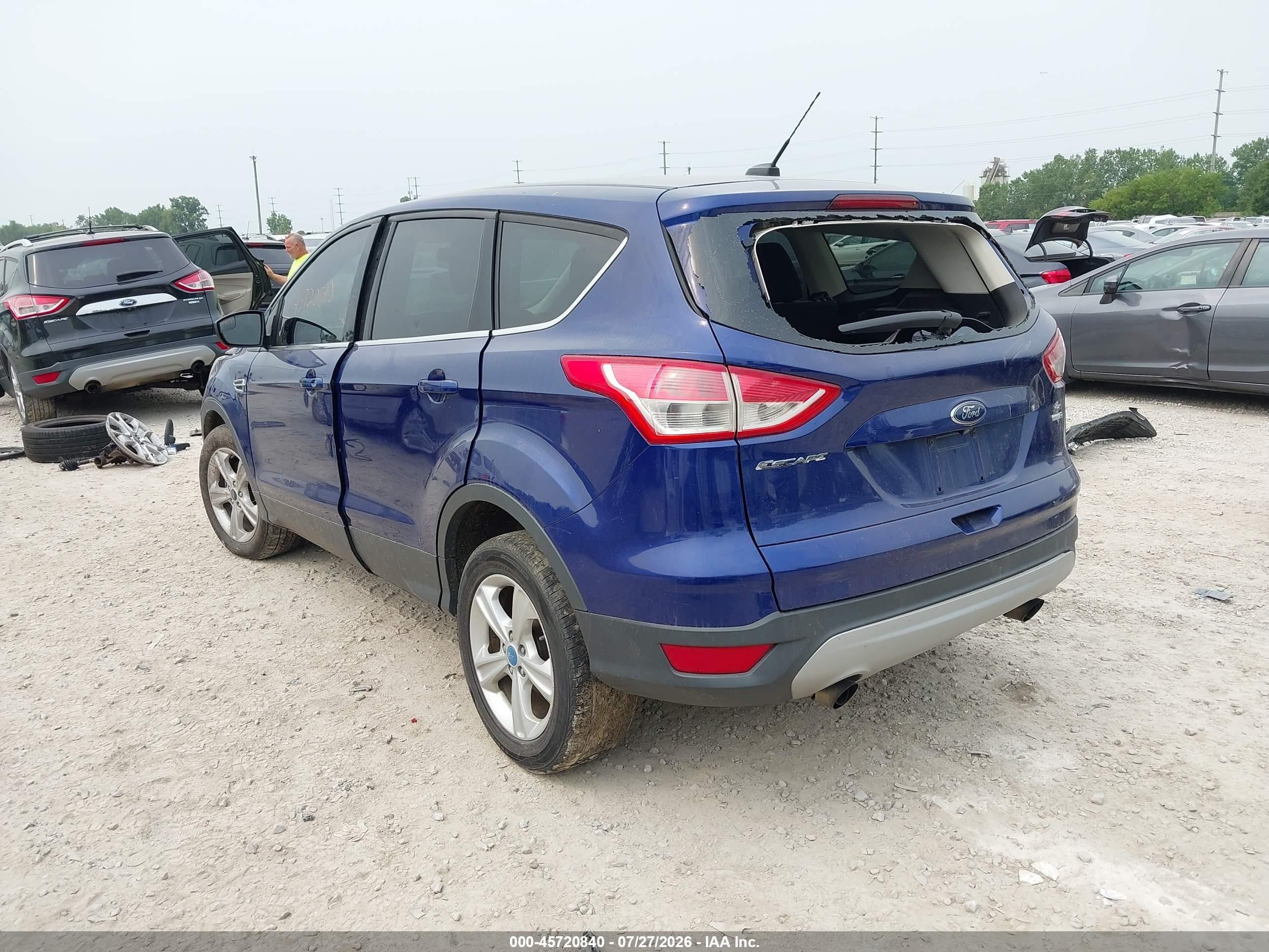 2014 Ford Escape Se Blue vin: 1FMCU9G91EUA06055