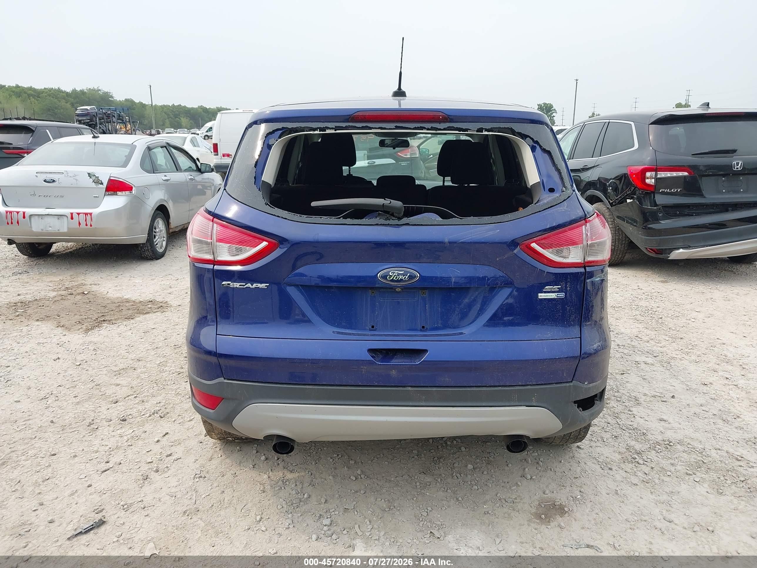 2014 Ford Escape Se Blue vin: 1FMCU9G91EUA06055