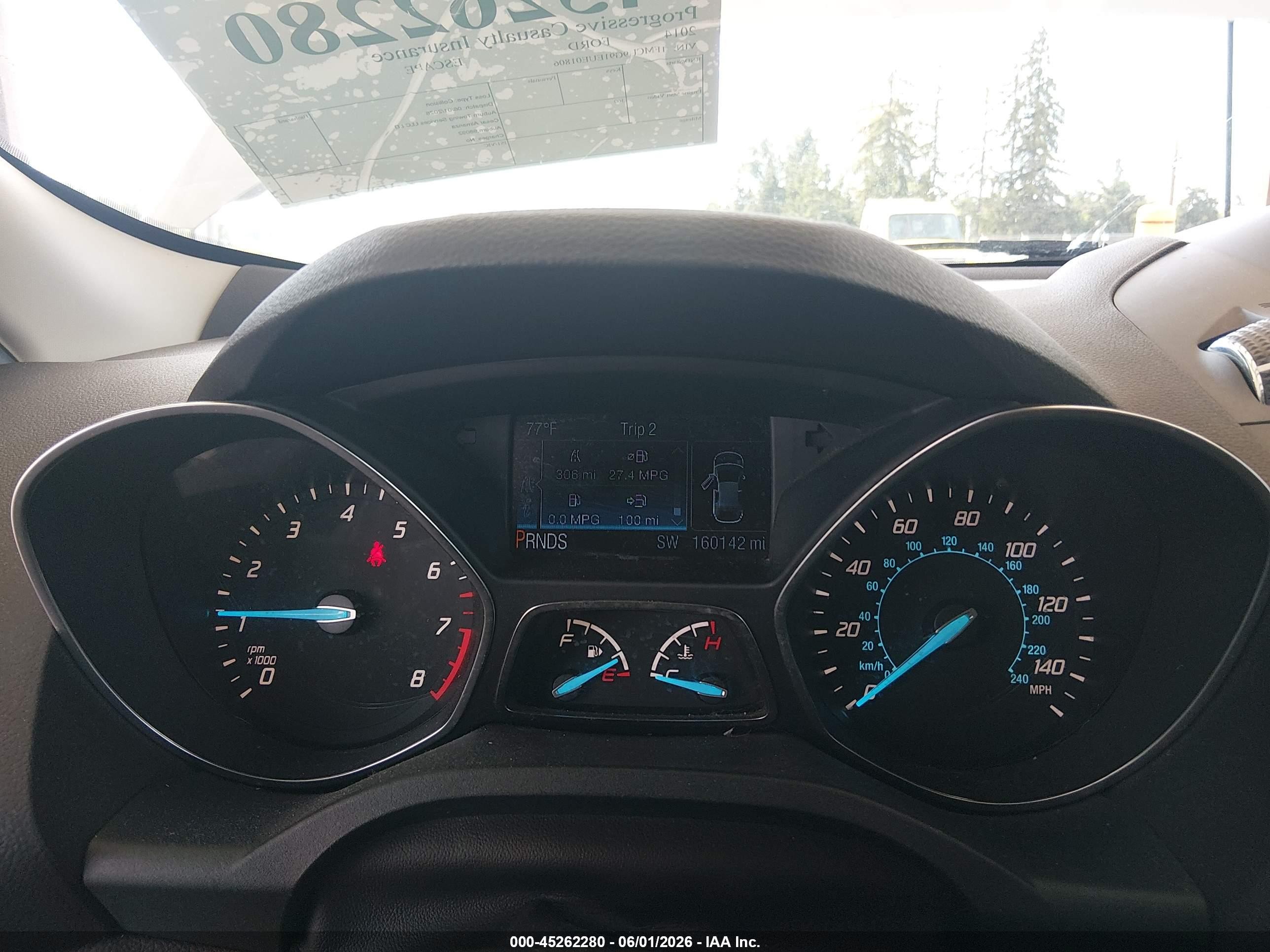 2014 Ford Escape Se Белый vin: 1FMCU9G91EUE01806