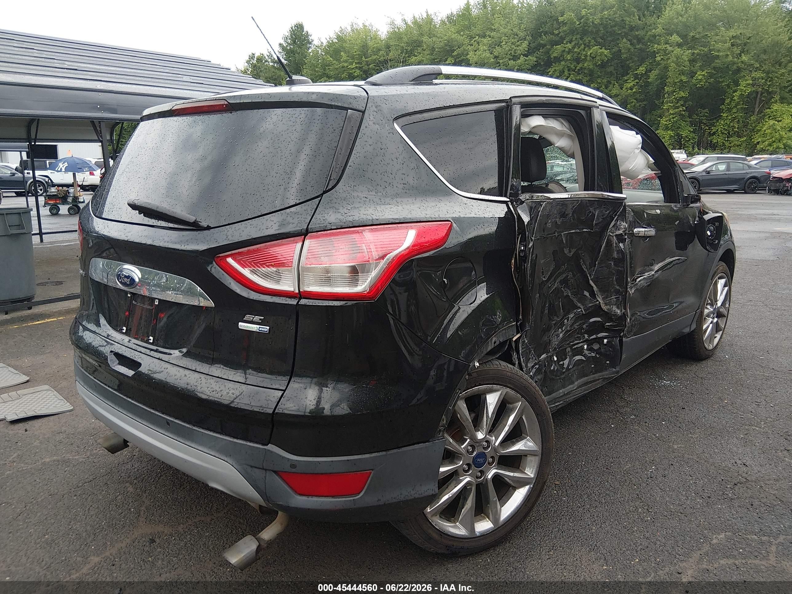 2015 Ford Escape Se Black vin: 1FMCU9G91FUA21415
